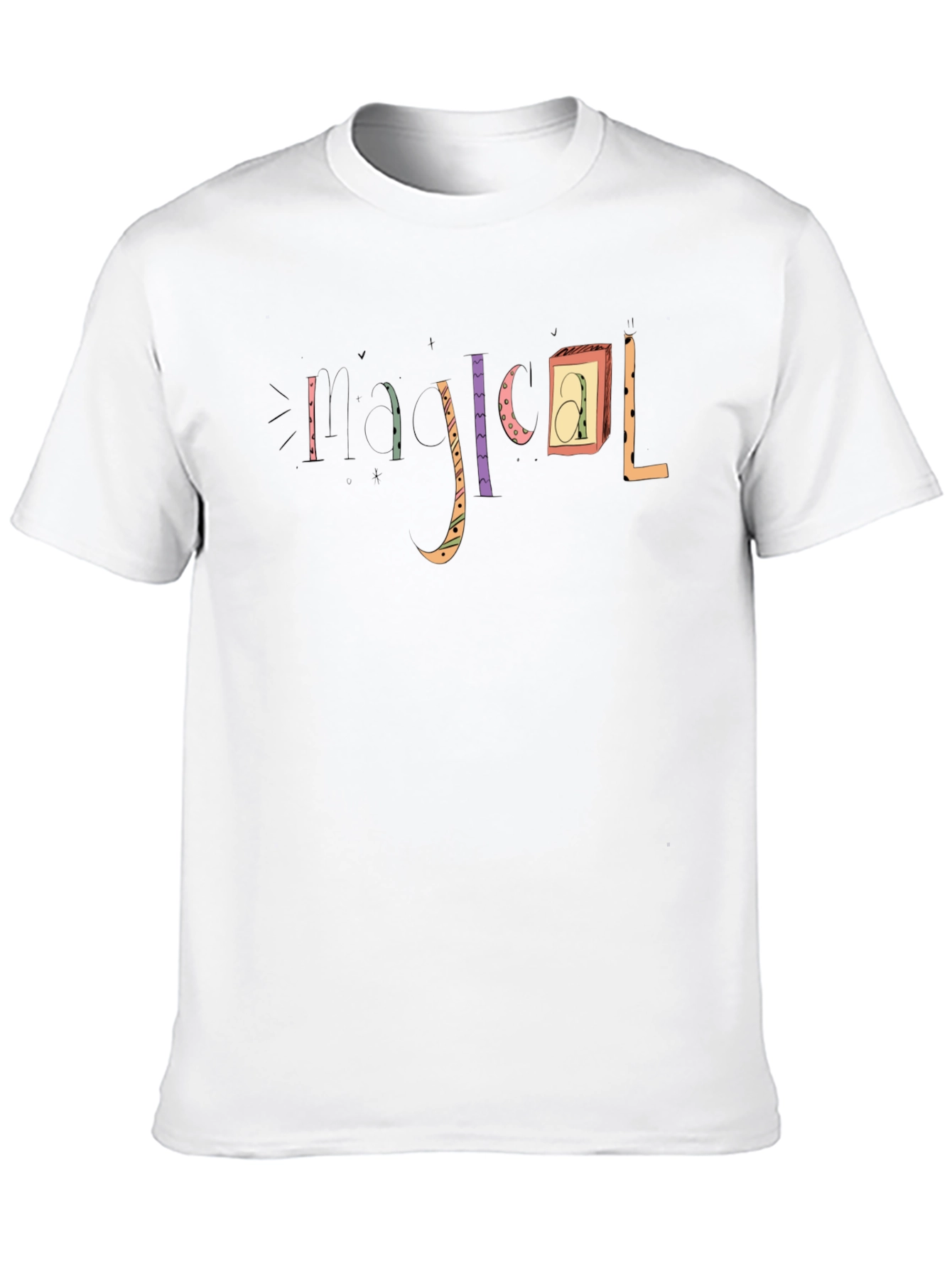 Abstract Alphabet Black T-Shirt