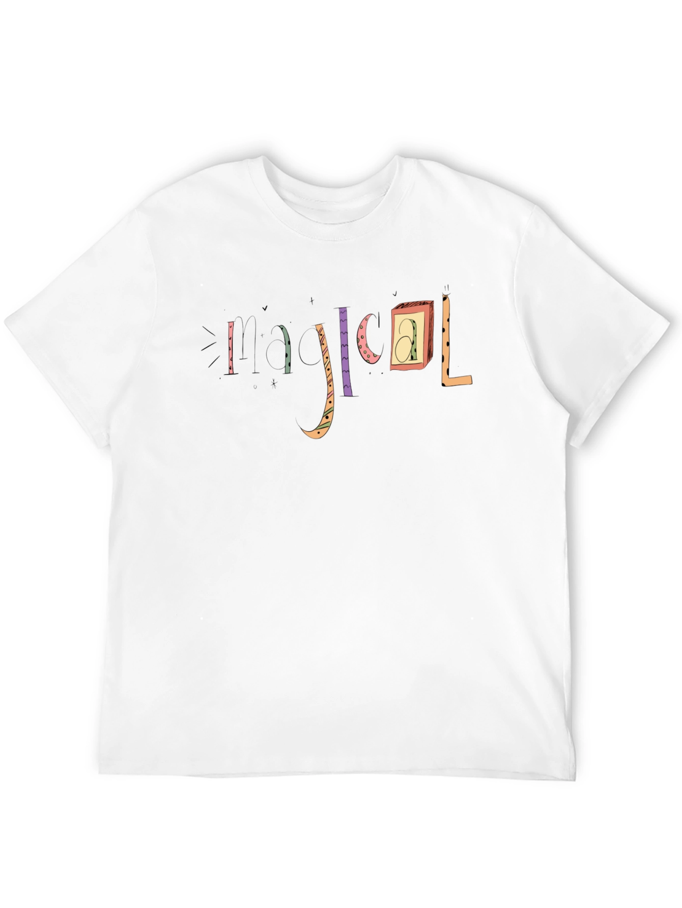 Abstract Alphabet Black T-Shirt