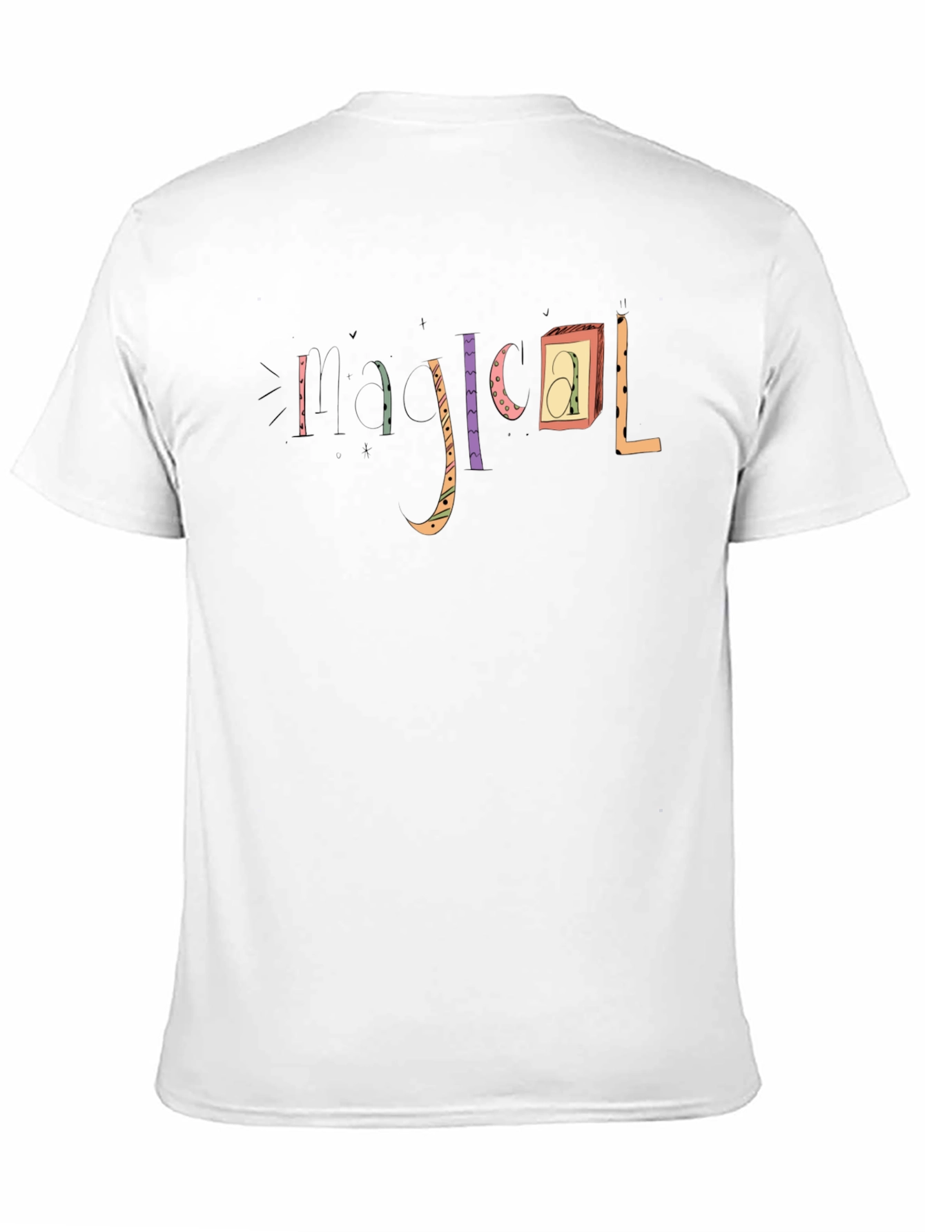 Abstract Alphabet Black T-Shirt