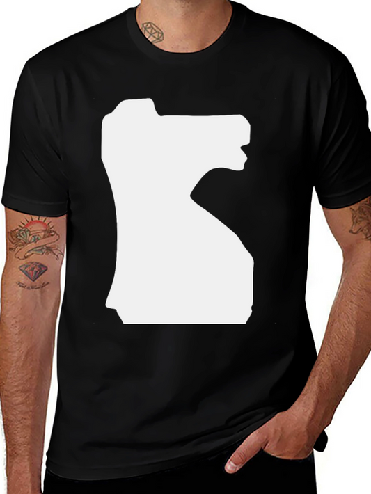 Abstract Silhouette Graphic Tee - Black