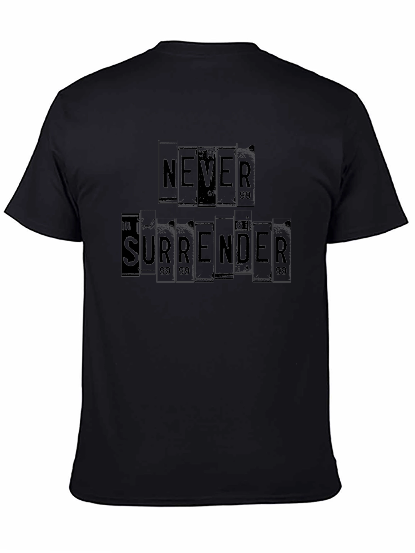 Never Surrender Graphic Tee - Black