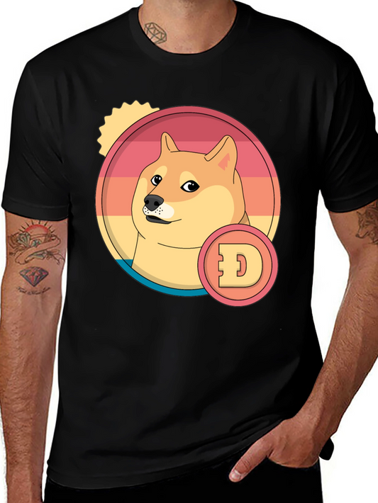 Doge Meme Retro T-Shirt - Casual Crypto Style