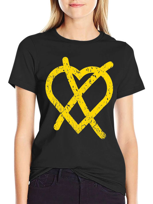 Grunge Heartless T-Shirt - Black Graphic Tee