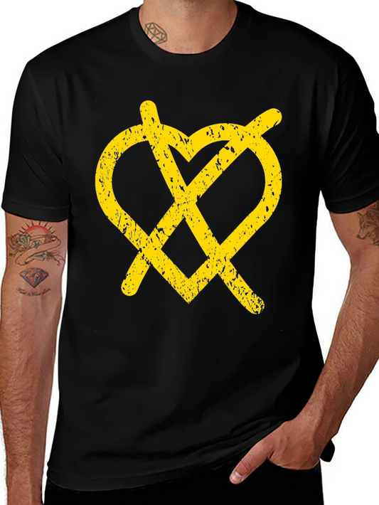 Grunge Heartless T-Shirt - Black Graphic Tee