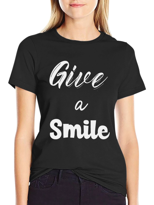 Give a Smile Graphic T-Shirt - Black