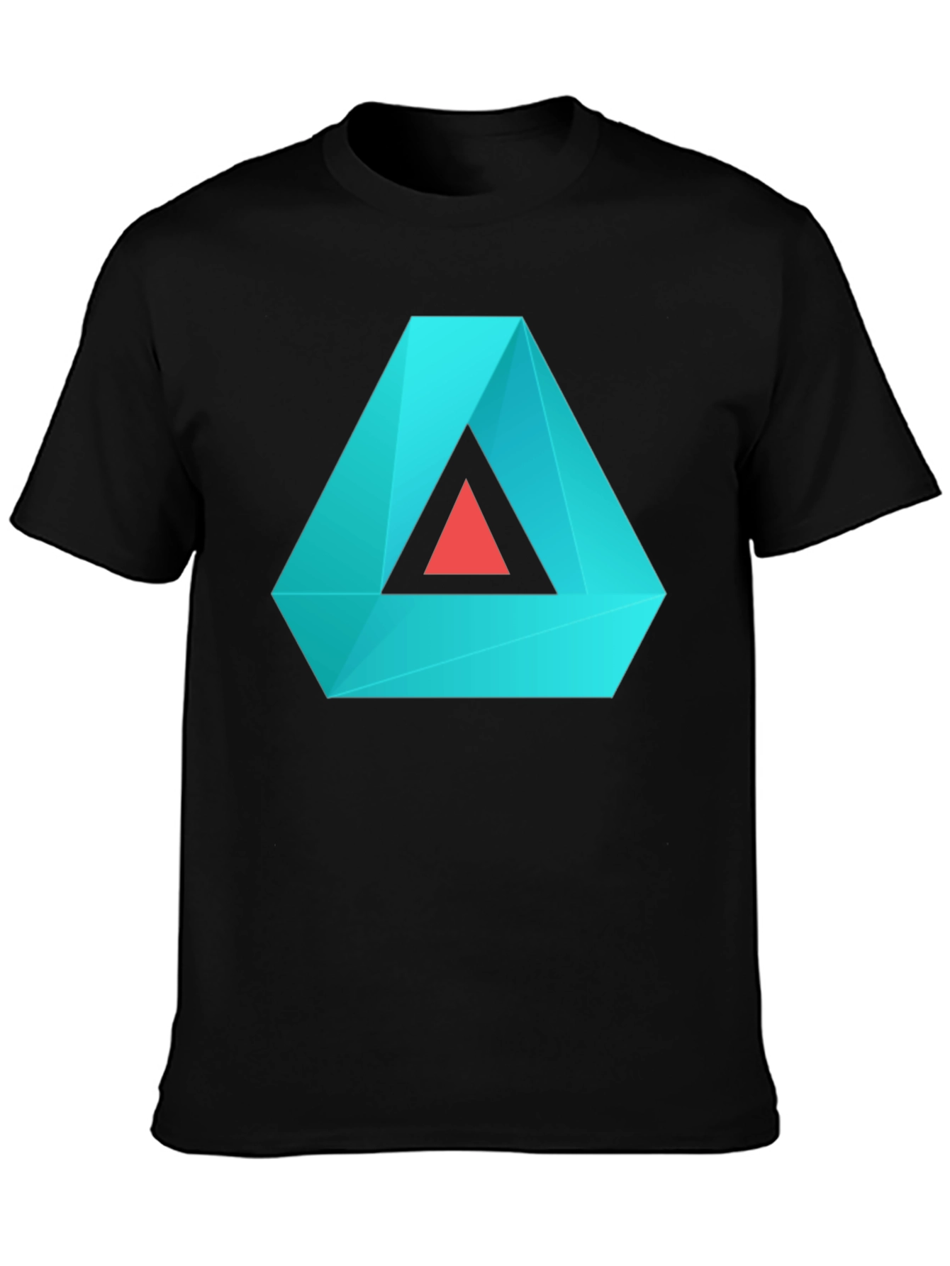 Geometric Triangle Graphic Tee - Modern Casual Style