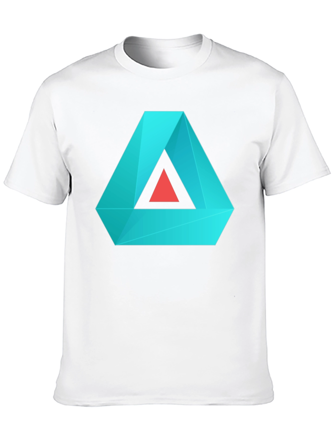 Geometric Triangle Graphic Tee - Modern Casual Style