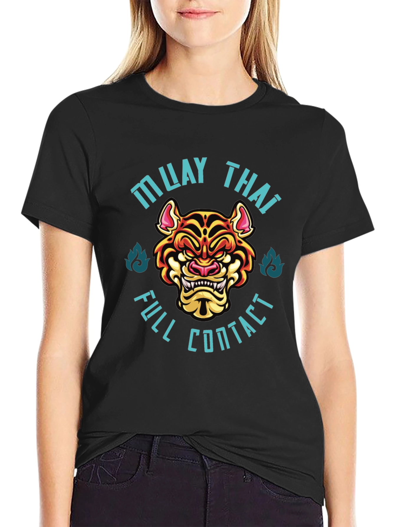 Muay Thai Full Contact T-Shirt - Black