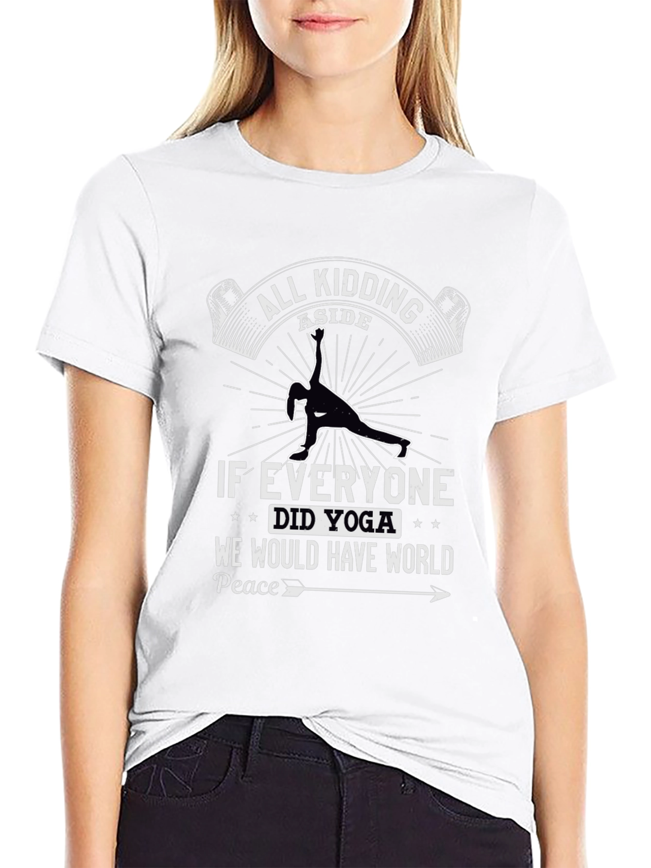 Yoga World Peace Graphic Tee