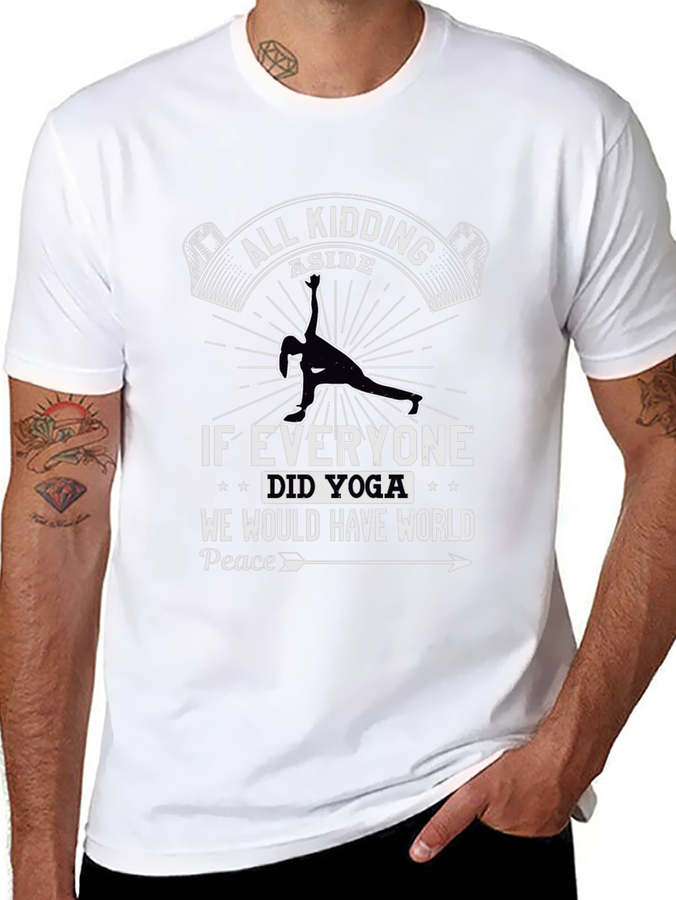 Yoga World Peace Graphic Tee