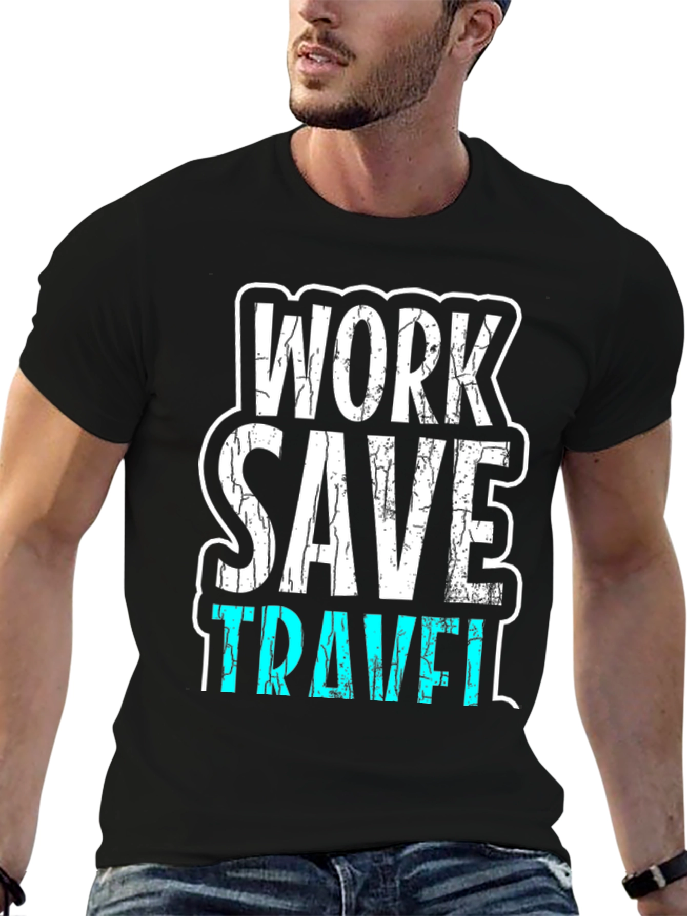 Work Save Travel Graphic T-Shirt