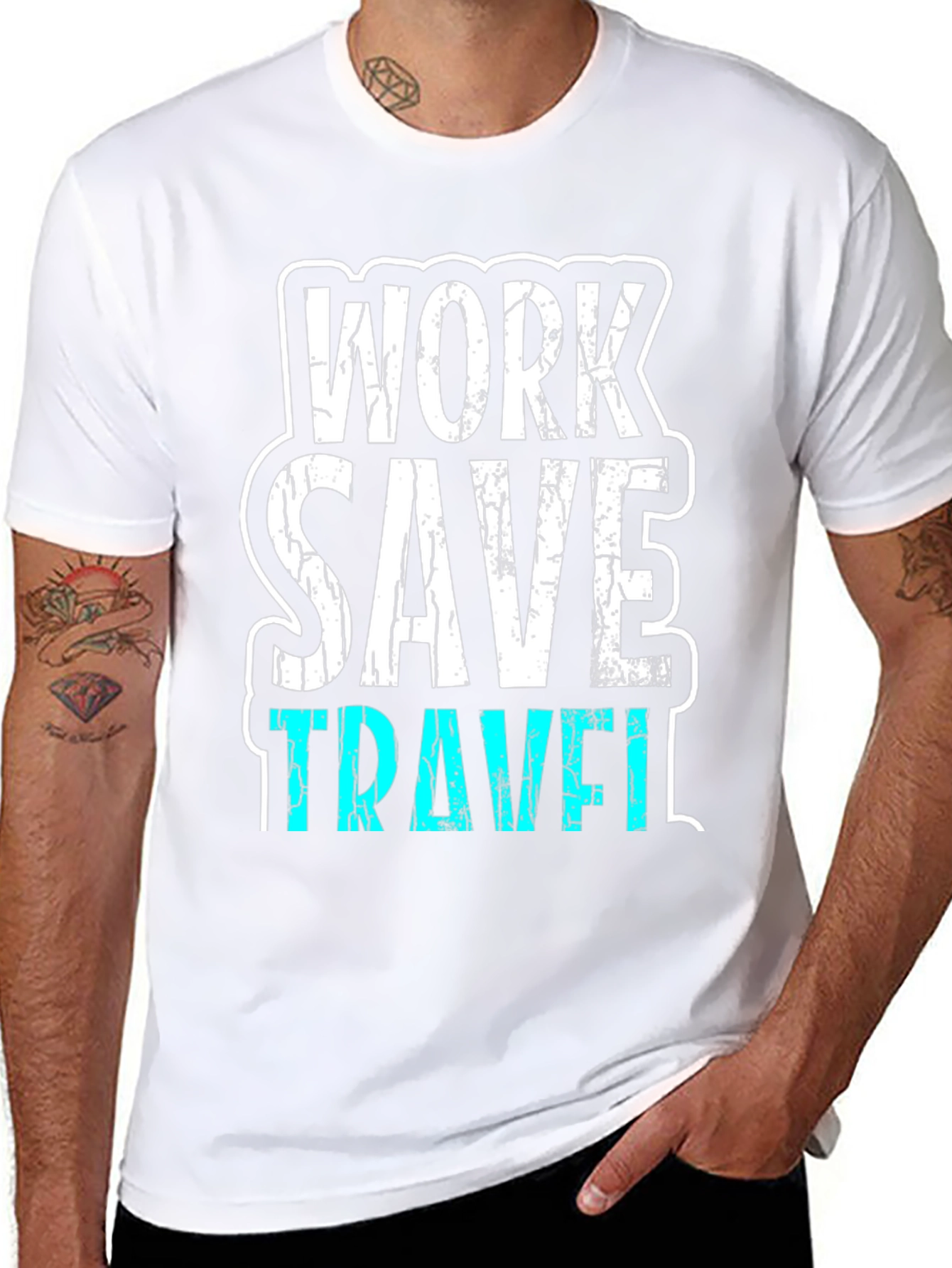 Work Save Travel Graphic T-Shirt