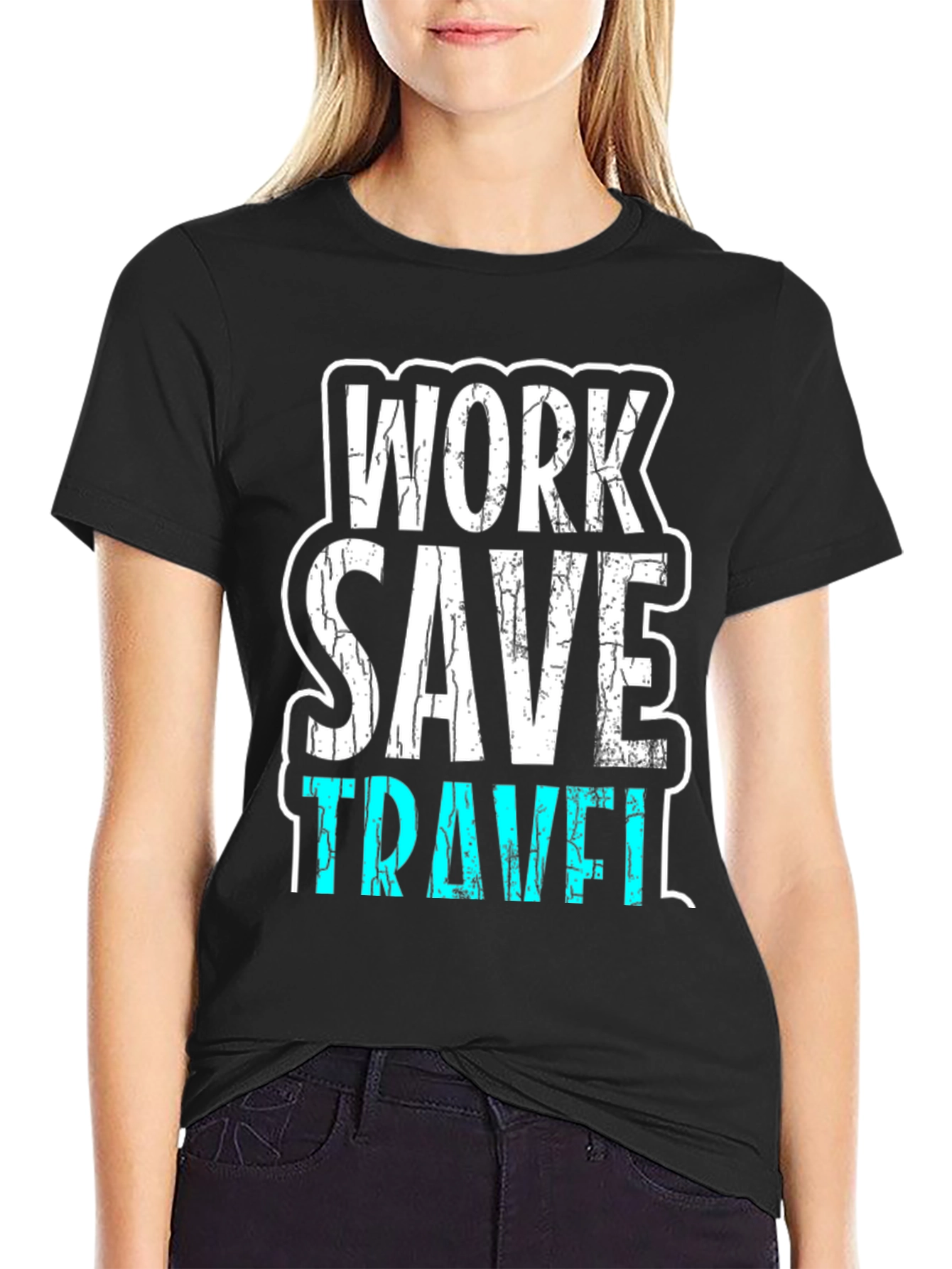 Work Save Travel Graphic T-Shirt