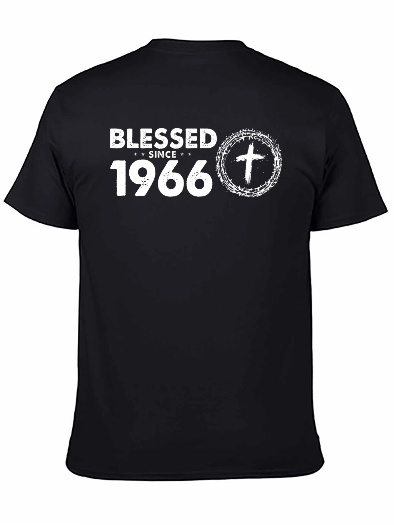 Blessed Since 1966 Graphic Tee - Black