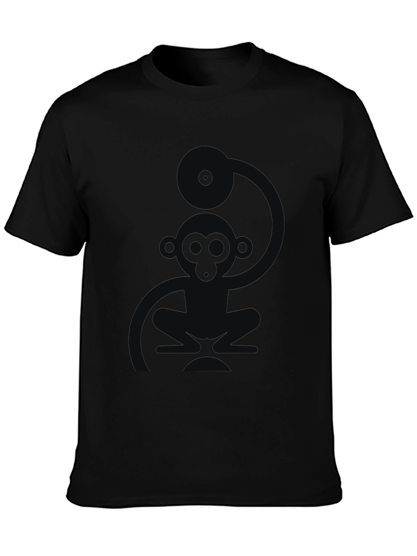 Cool Monkey DJ Black T-Shirt