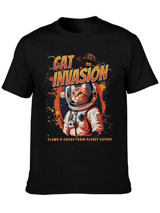 Cat Invasion T-Shirt - Space Cat Tee