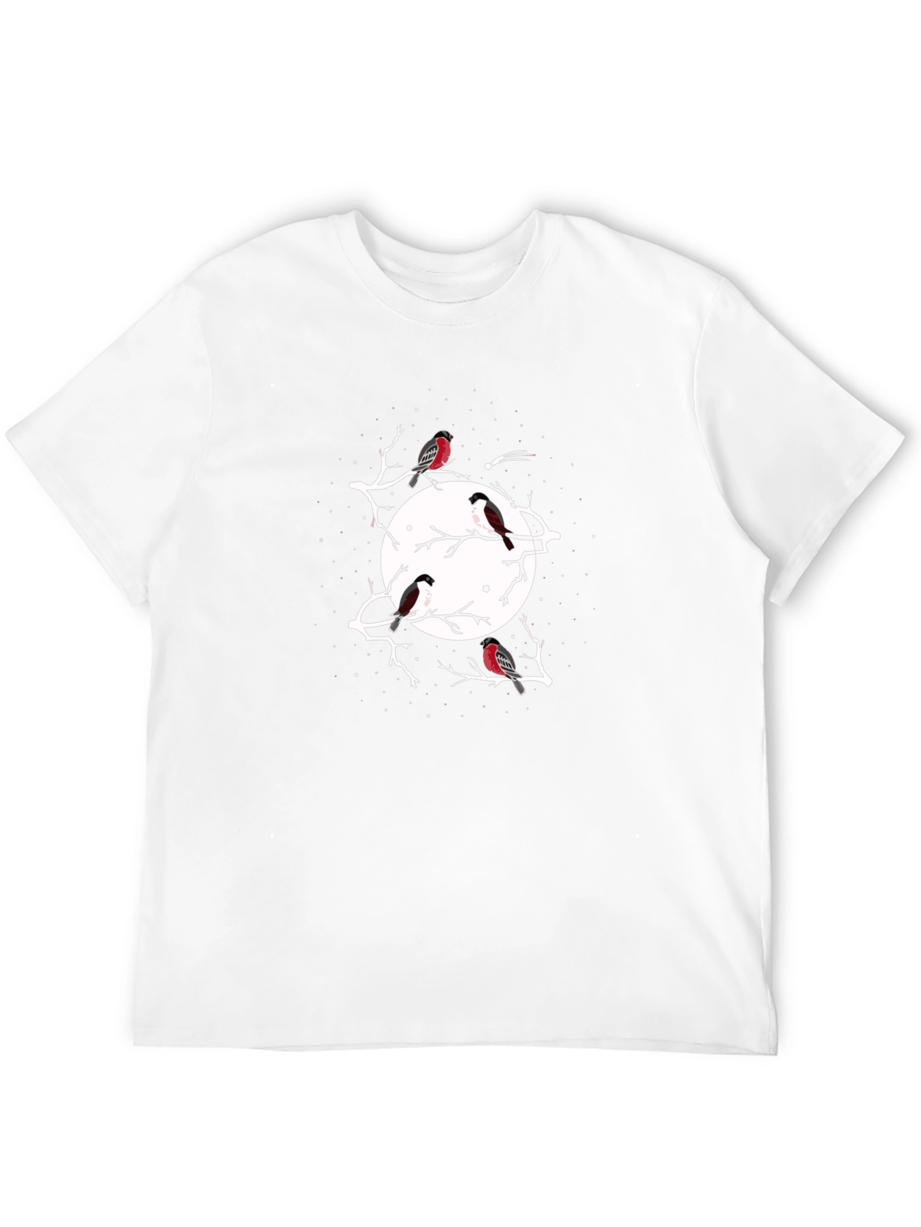 Bird & Moon Black T-Shirt - Stylish Graphic Tee