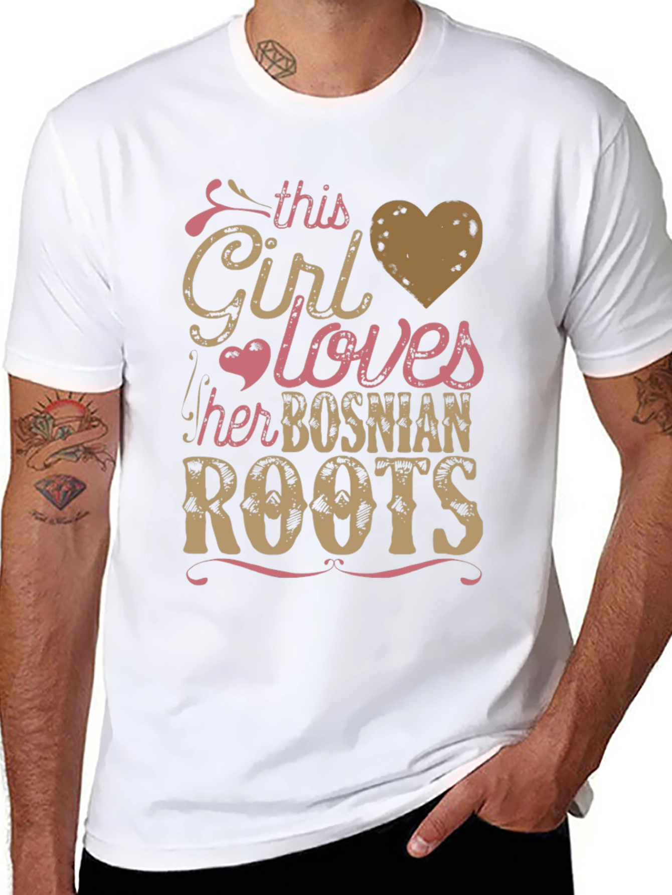 Bosnian Roots Girls Love T-Shirt