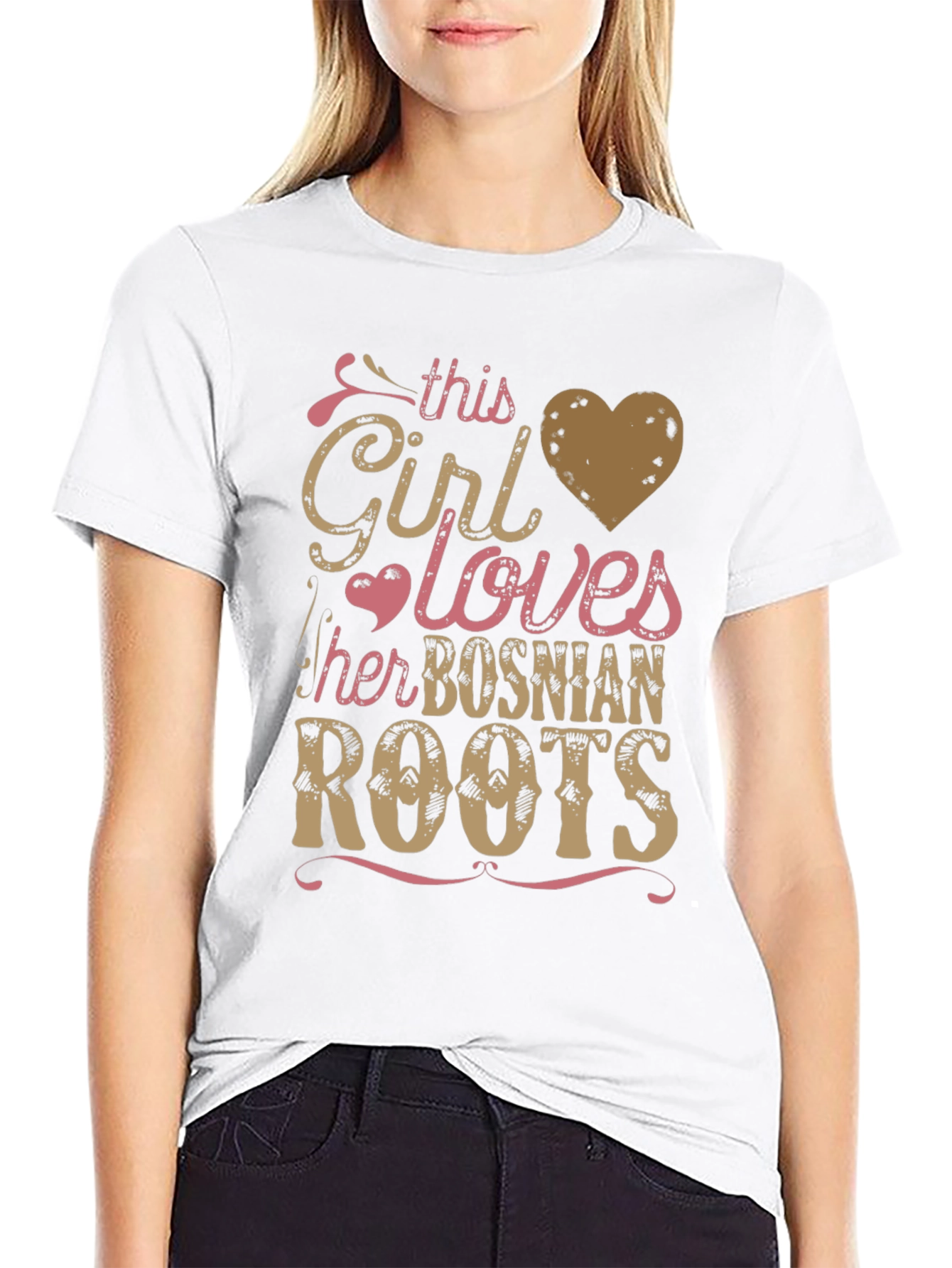 Bosnian Roots Girls Love T-Shirt