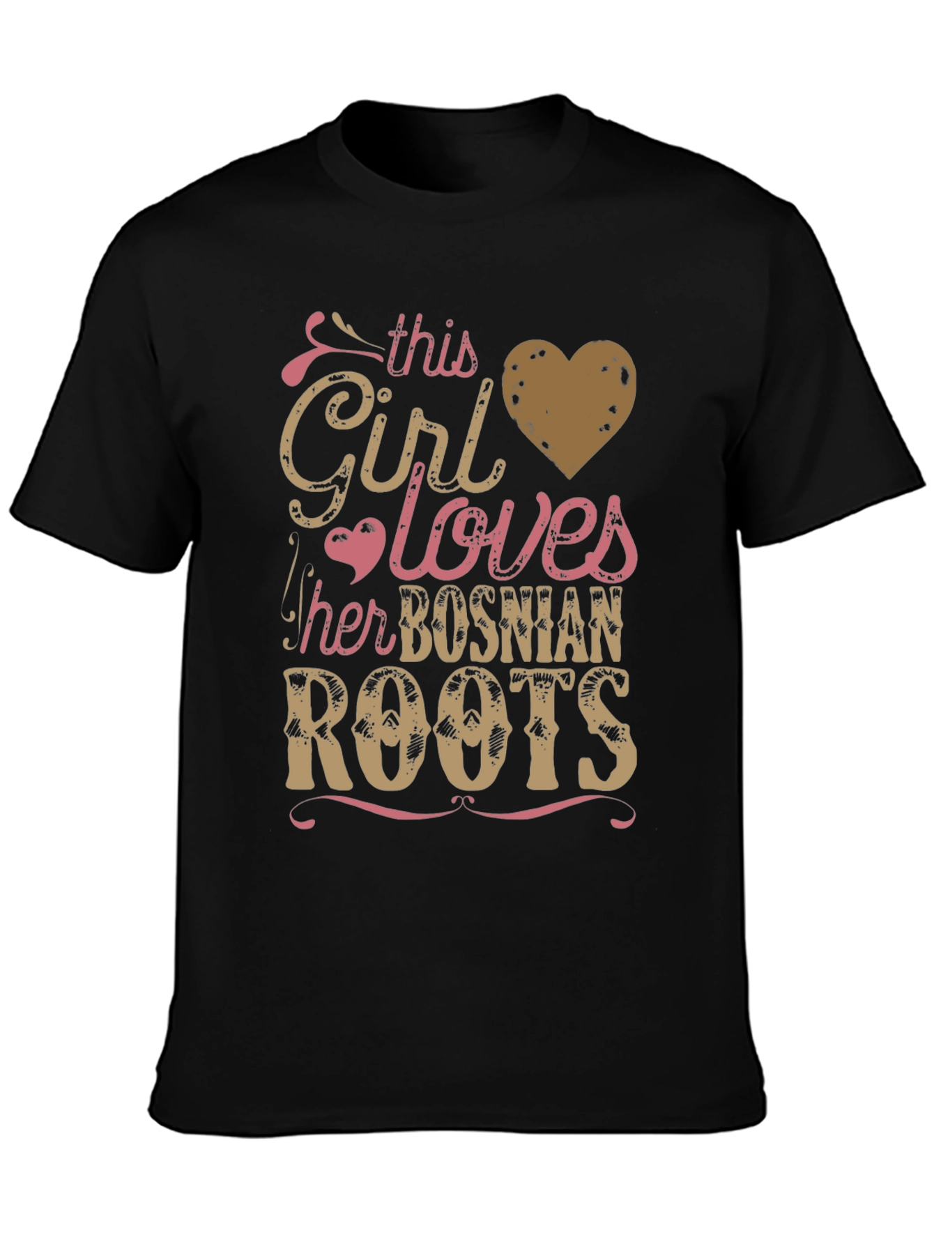 Bosnian Roots Girls Love T-Shirt