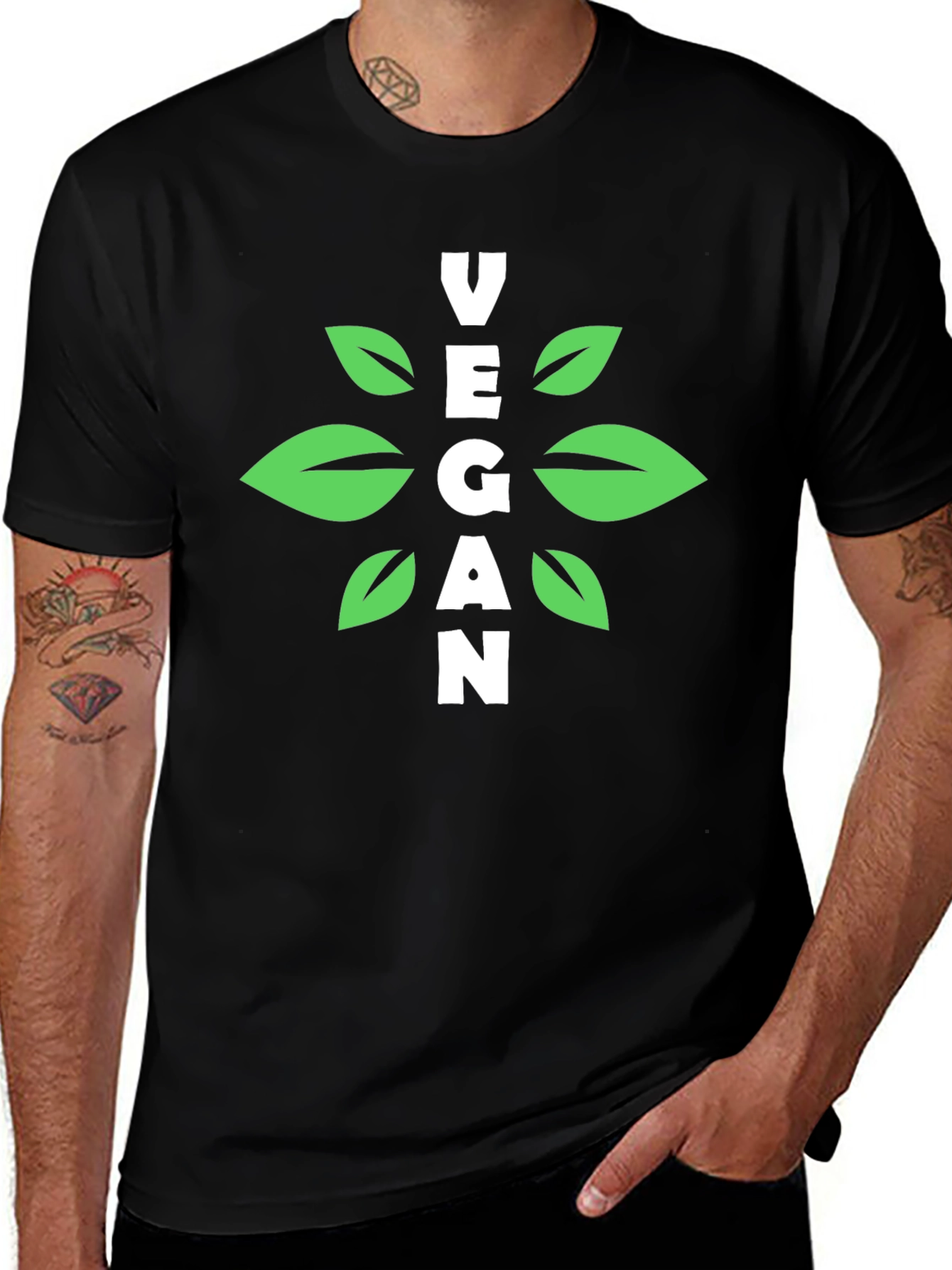 Vegan Graphic Tee - Black