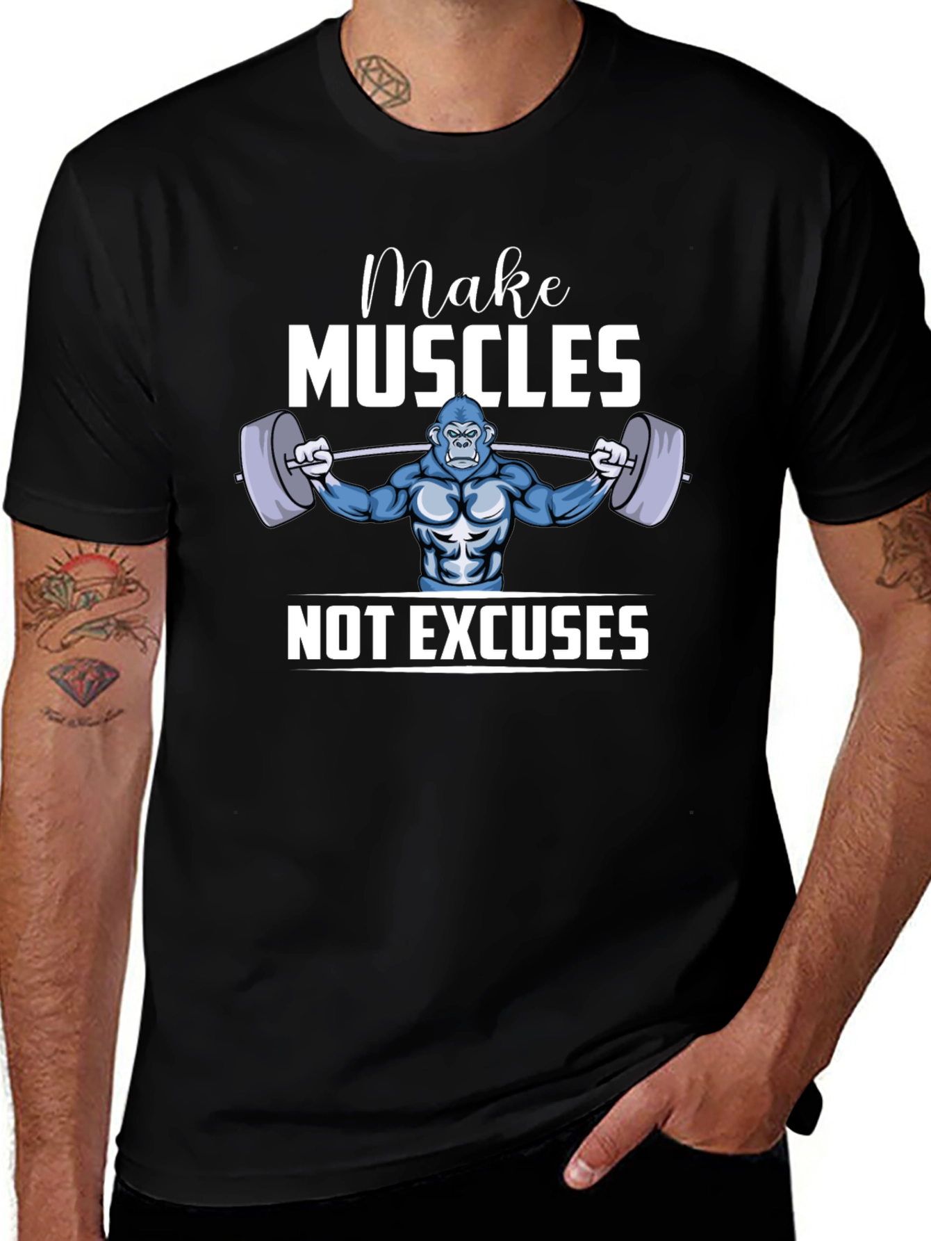 Make Muscles T-Shirt - Gorilla Gym Motivation