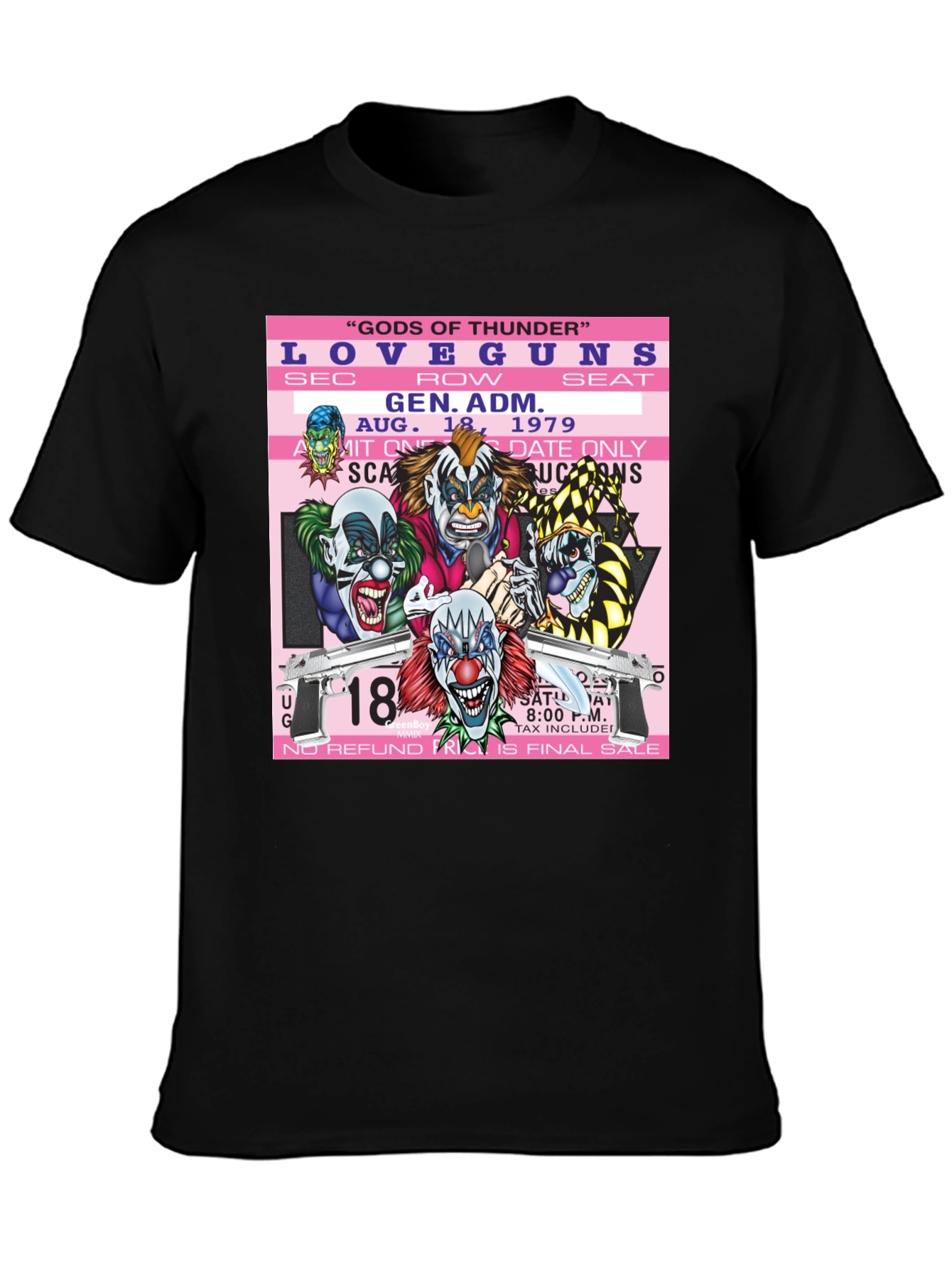 Love Guns Concert Ticket Graphic T-Shirt