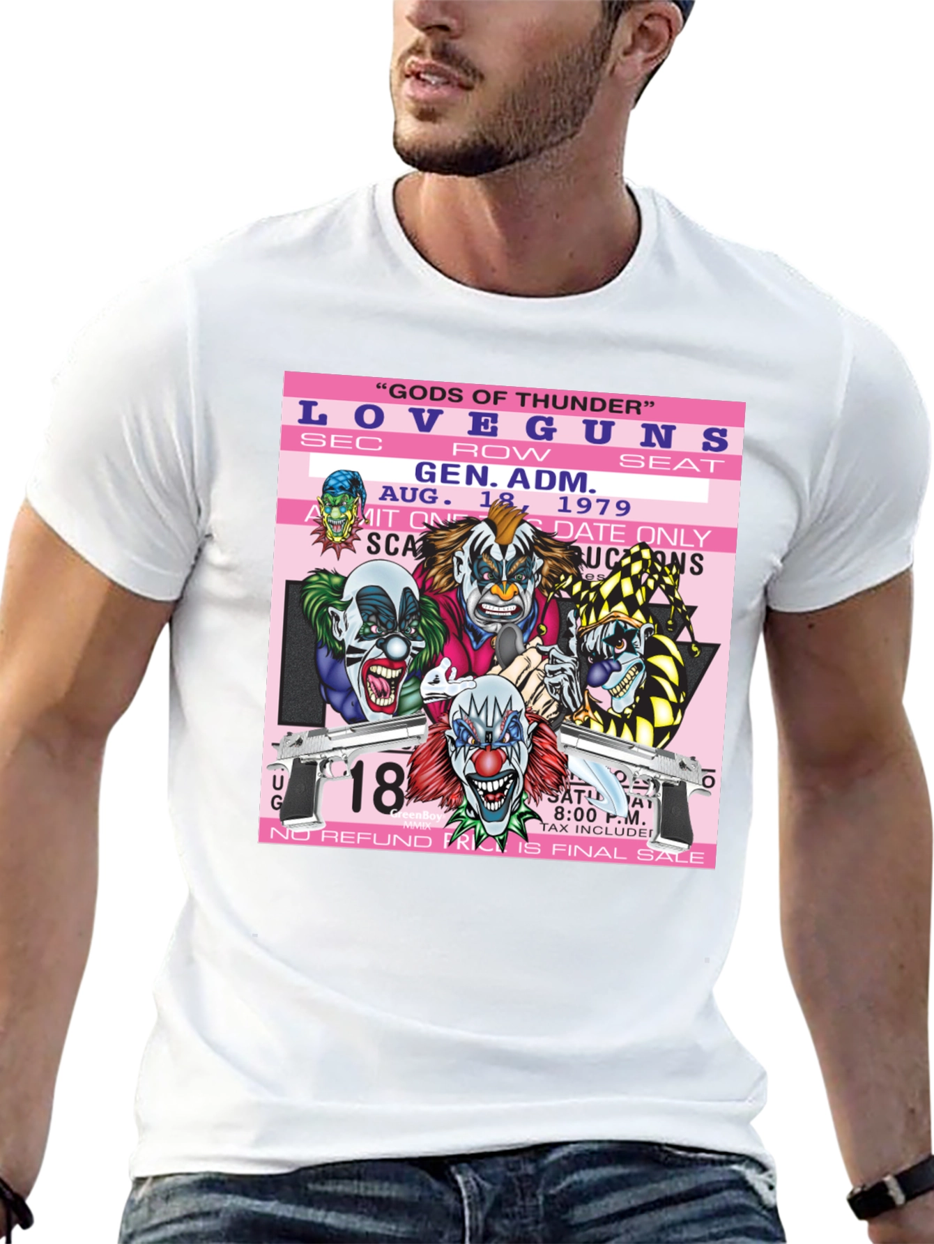 Love Guns Concert Ticket Graphic T-Shirt