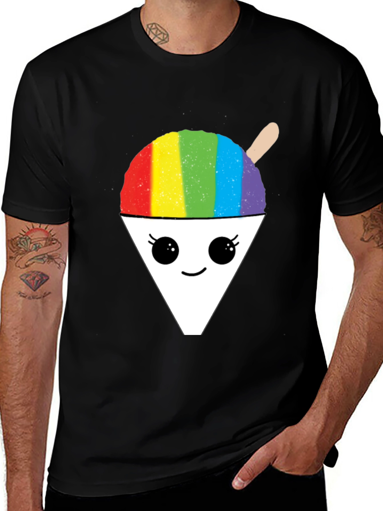 Rainbow Snow Cone Graphic T-Shirt