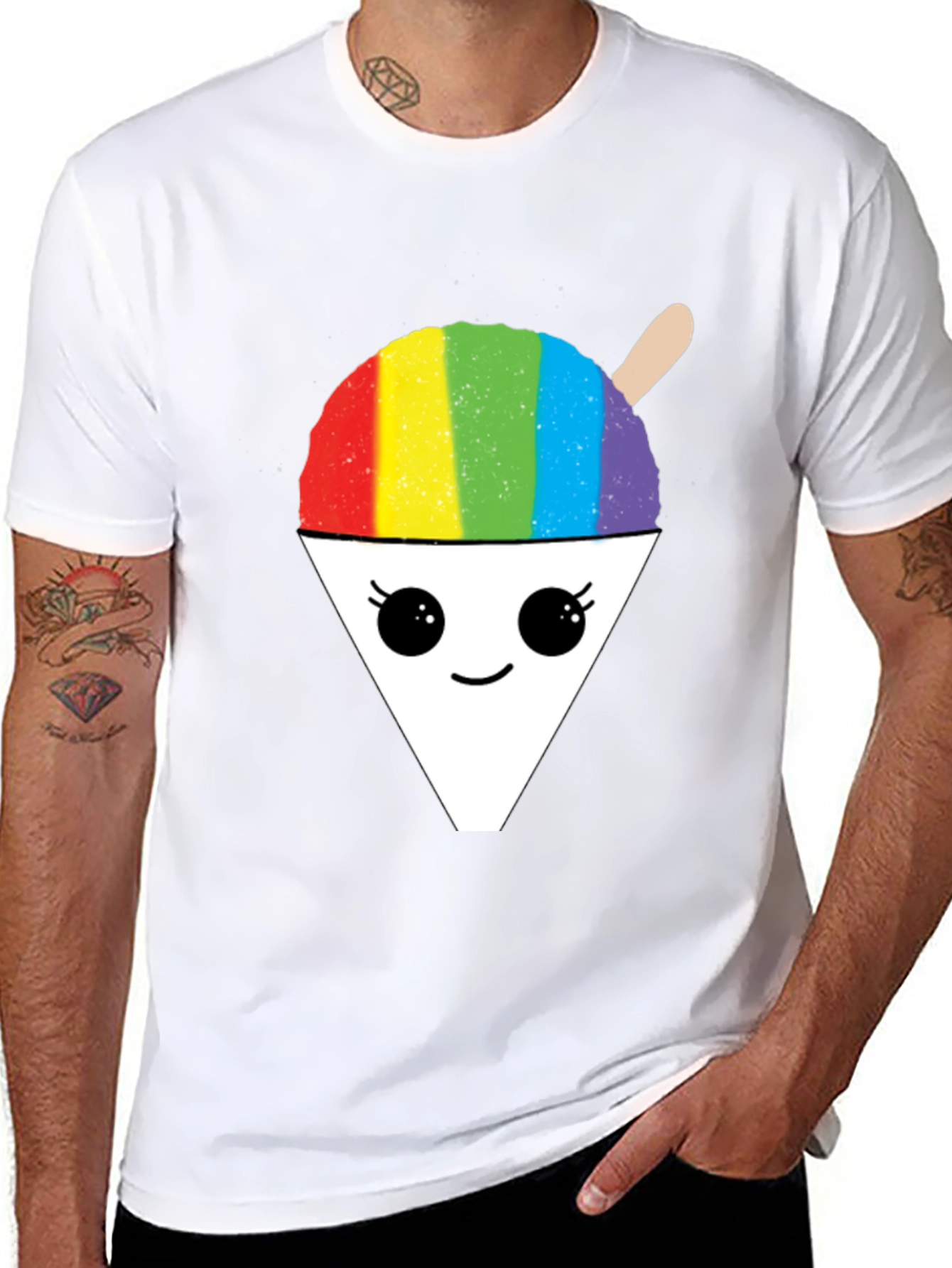 Rainbow Snow Cone Graphic T-Shirt