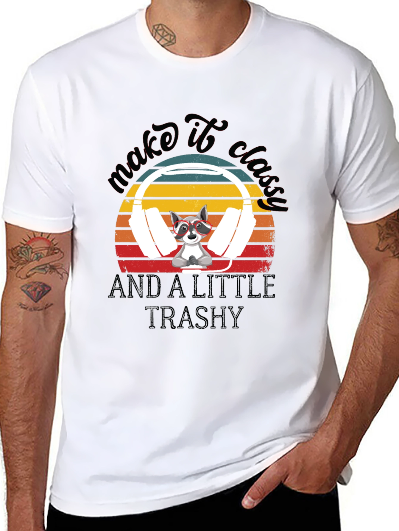 Make It Classy Raccoon Graphic Tee