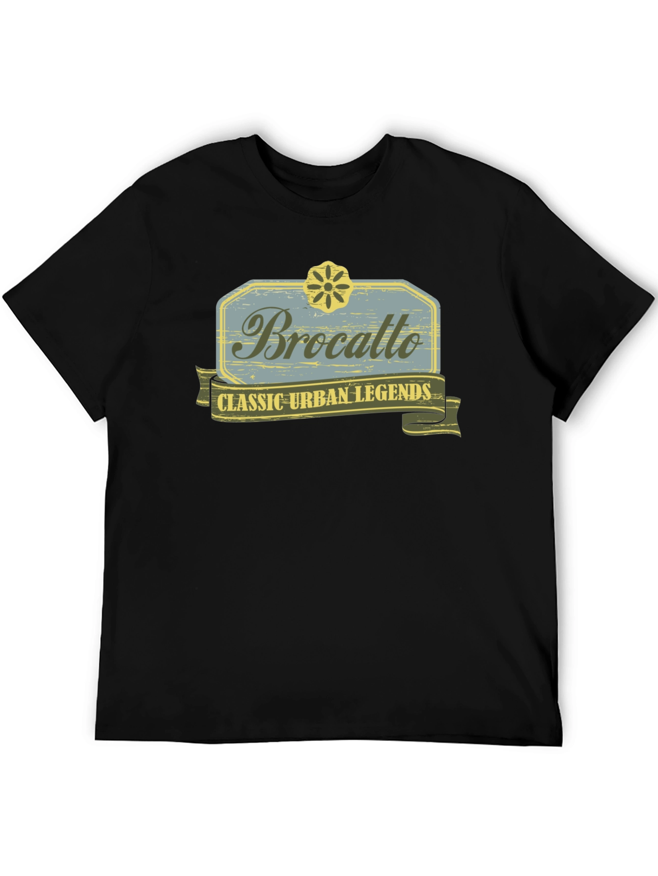 Brocatto Classic Urban Legends Black Graphic T-Shirt