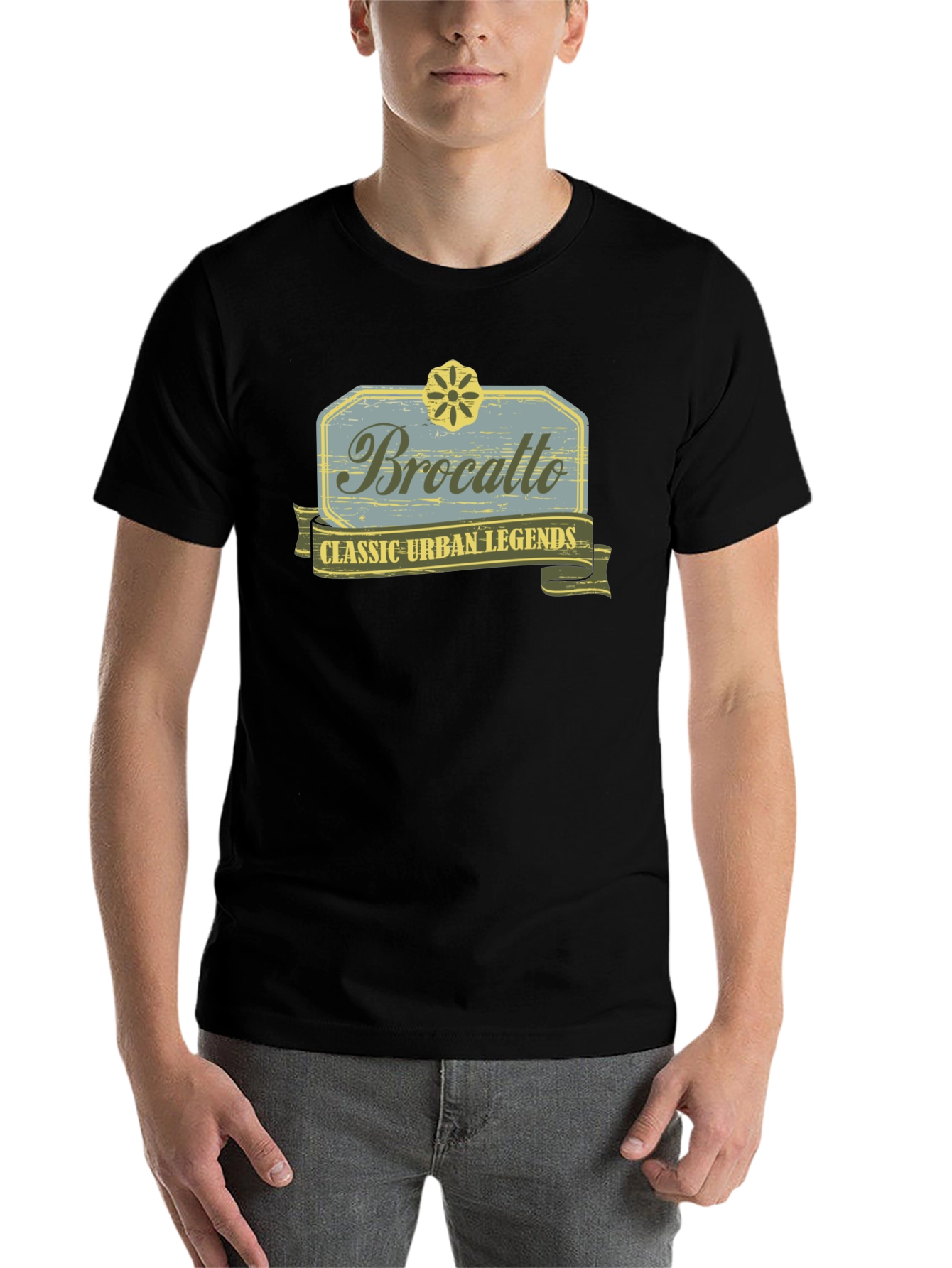 Brocatto Classic Urban Legends Black Graphic T-Shirt