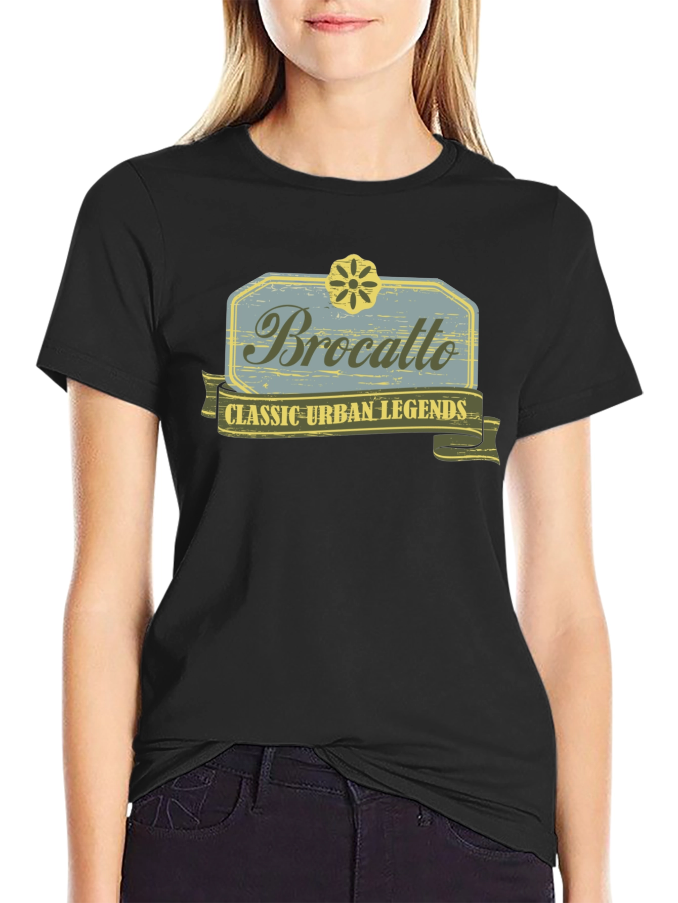 Brocatto Classic Urban Legends Black Graphic T-Shirt