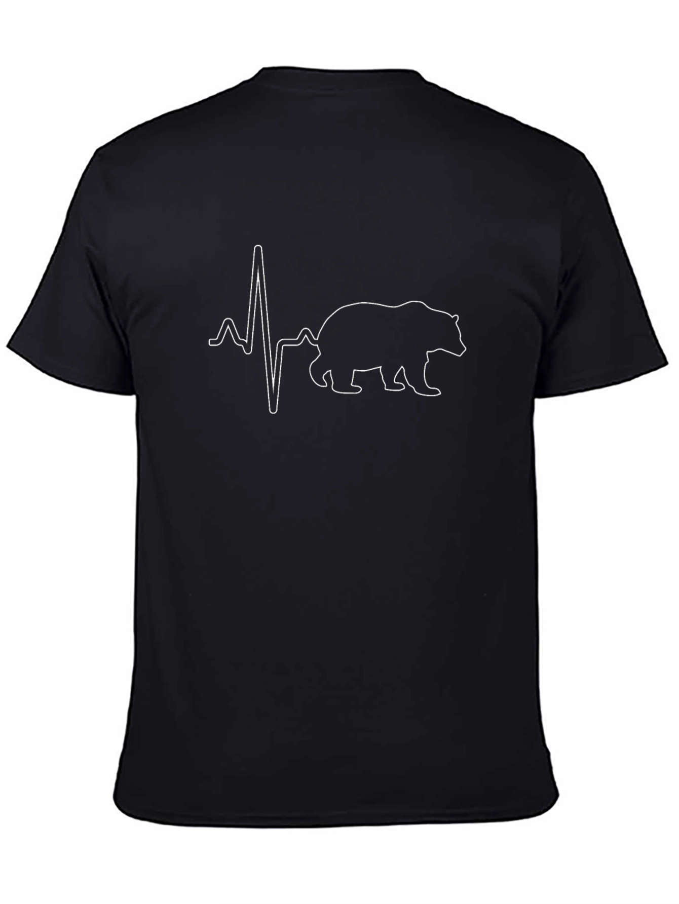 Bear Heartbeat Line Art T-Shirt
