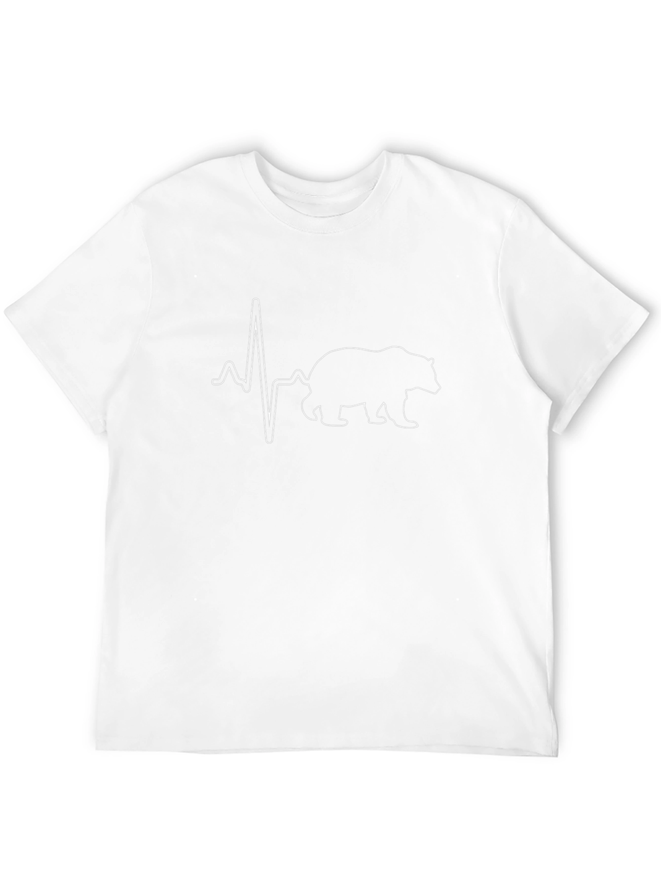 Bear Heartbeat Line Art T-Shirt