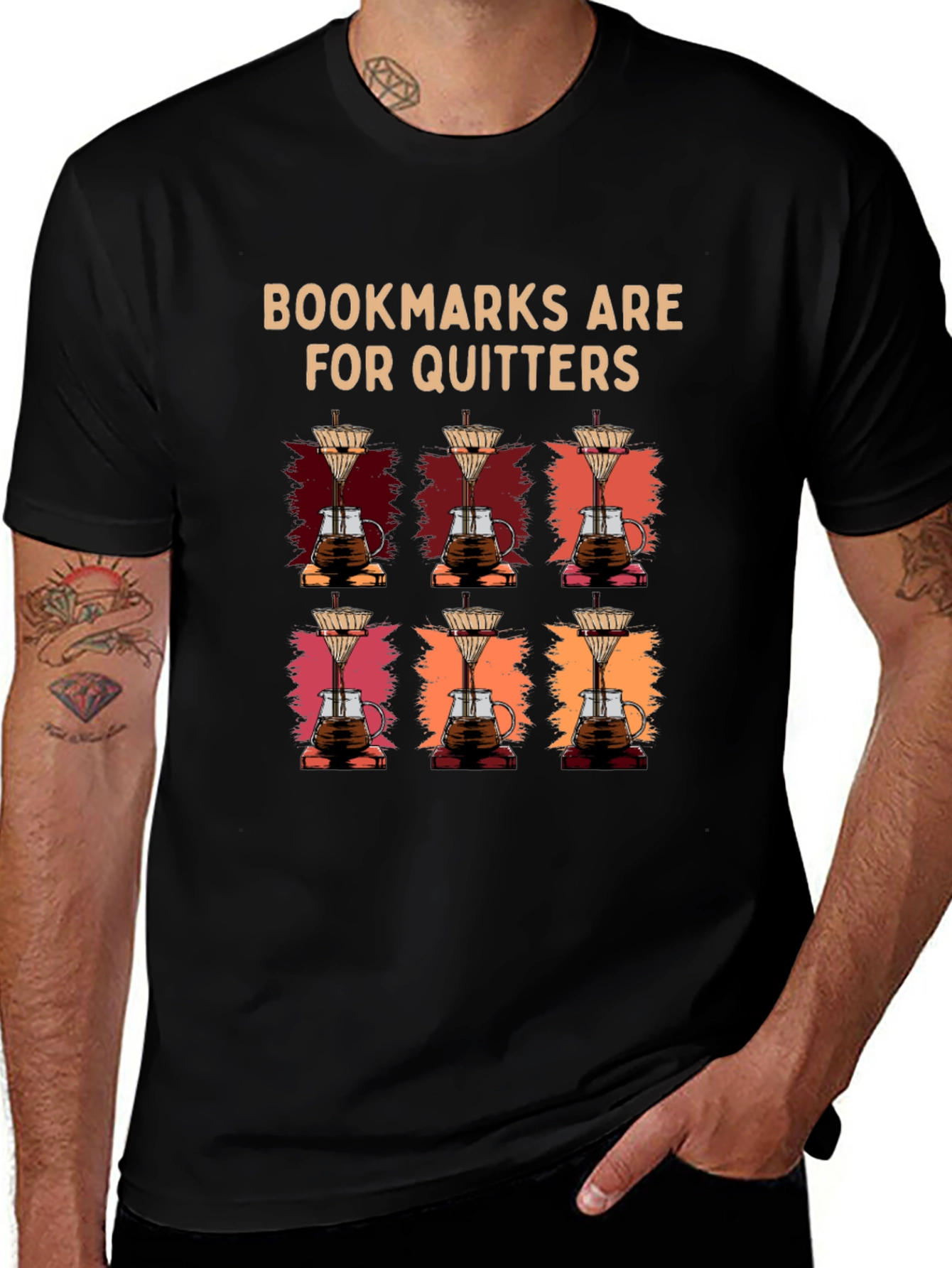 Bookmarks Are For Quitters Coffee T-Shirt