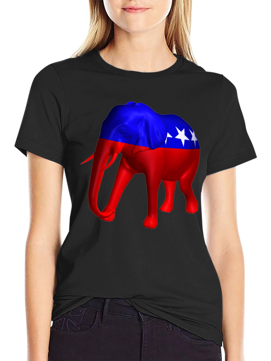 Elephant Political USA Flag T-Shirt