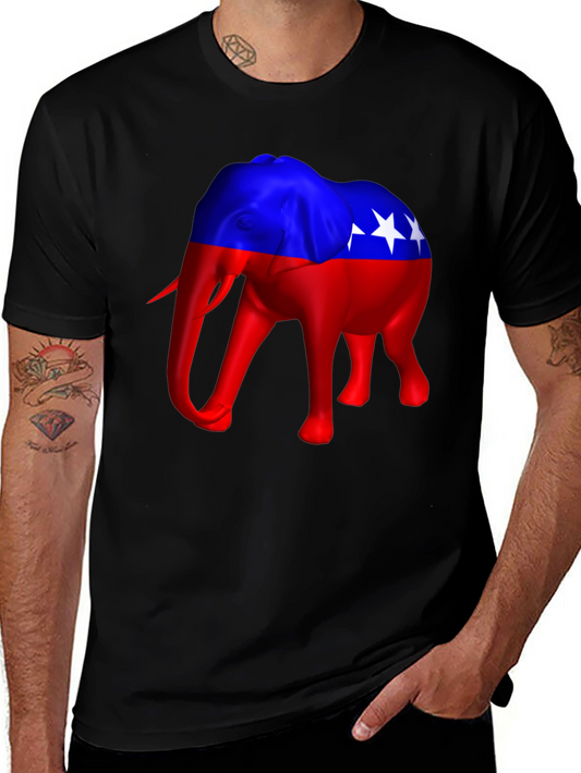 Elephant Political USA Flag T-Shirt