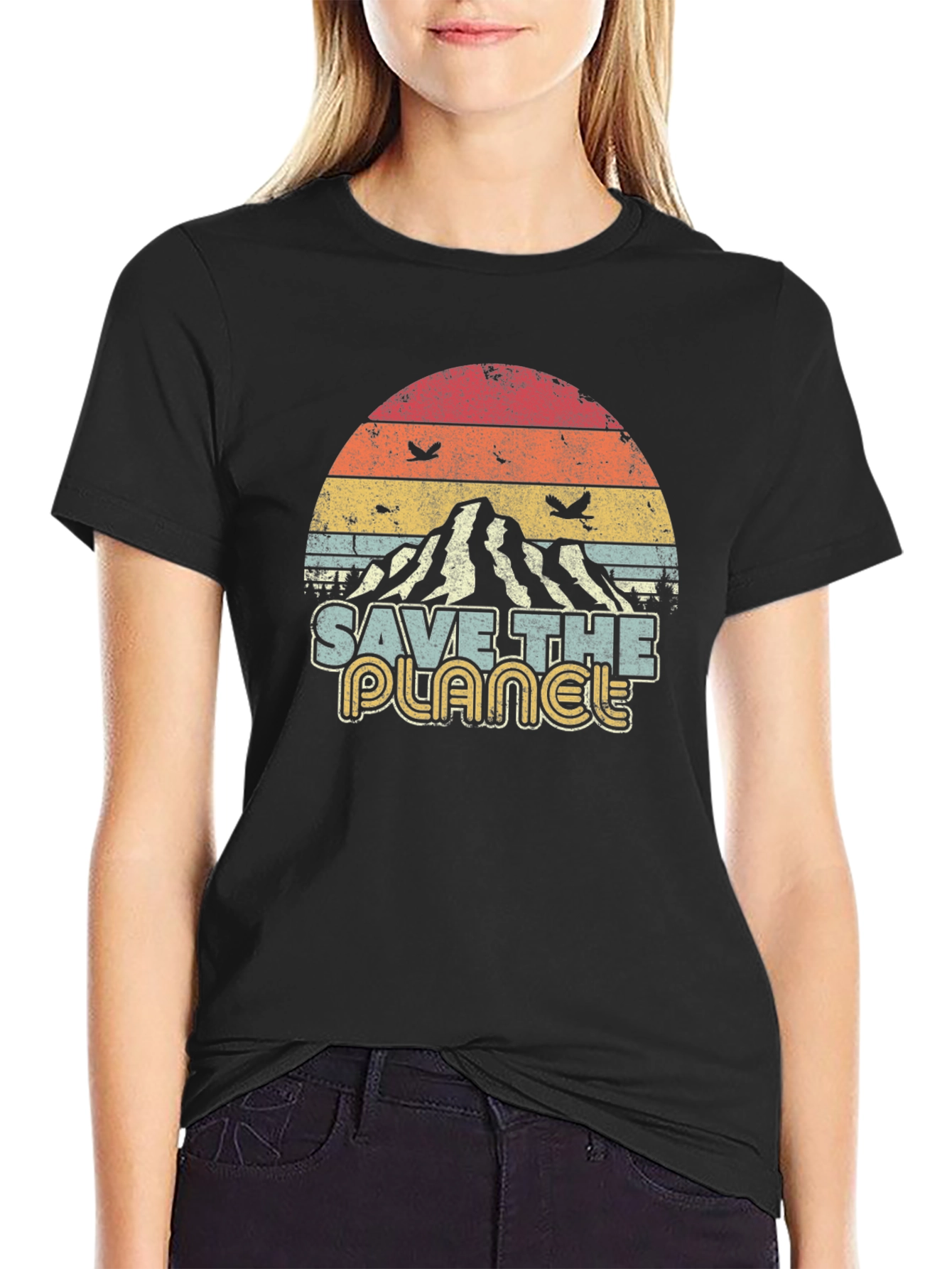 Save the Planet Retro Graphic T-Shirt