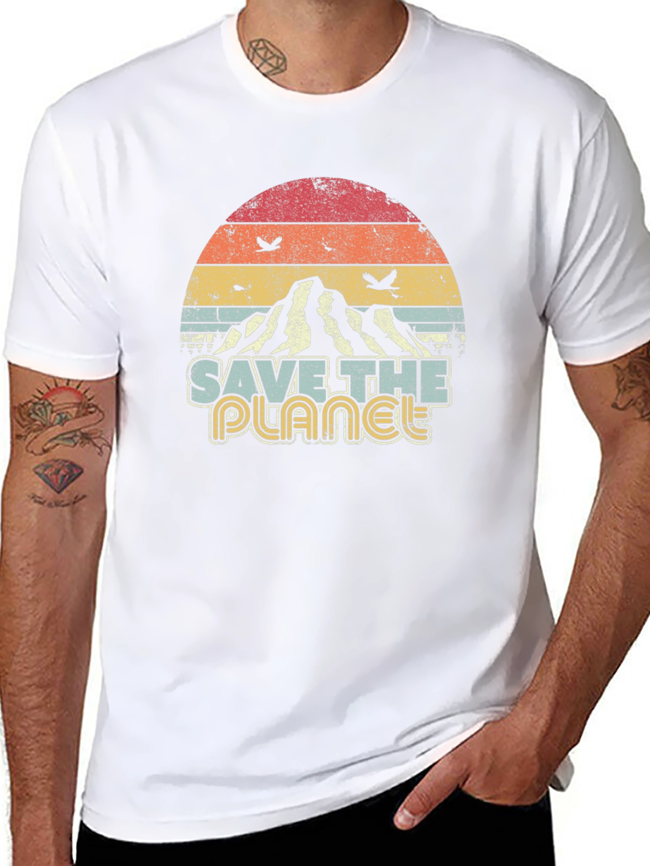 Save the Planet Retro Graphic T-Shirt