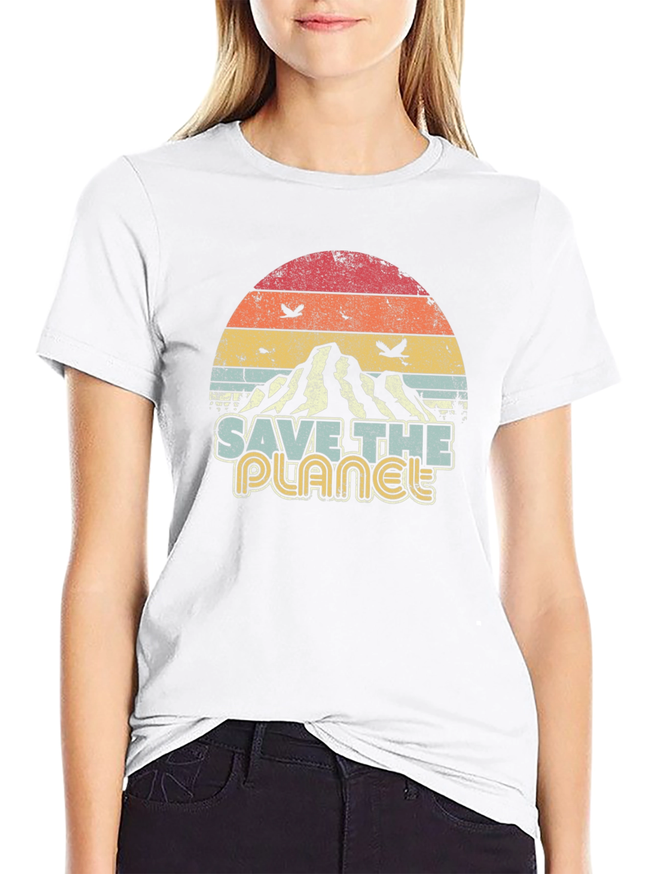 Save the Planet Retro Graphic T-Shirt