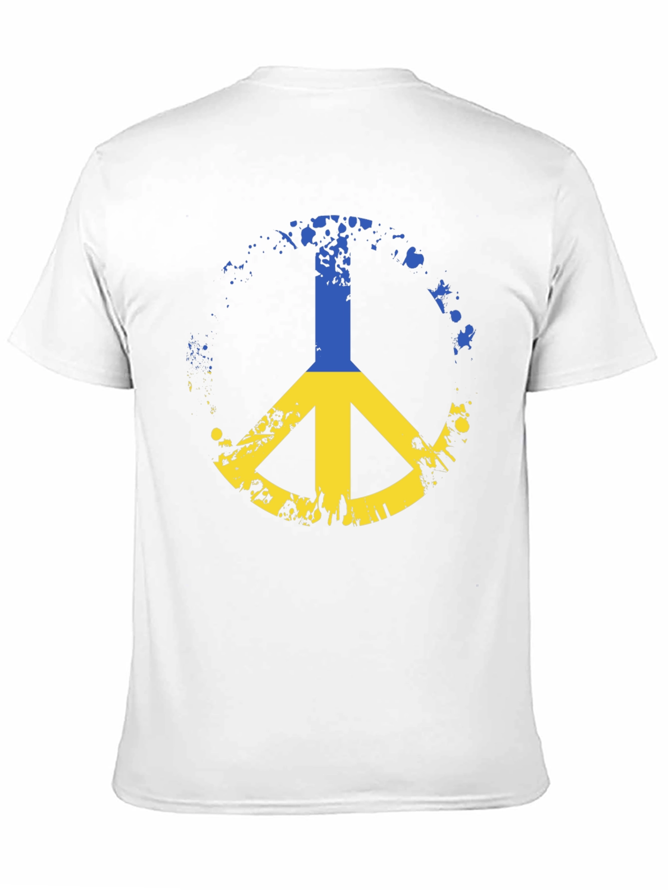 Ukraine Peace Sign Black T-Shirt