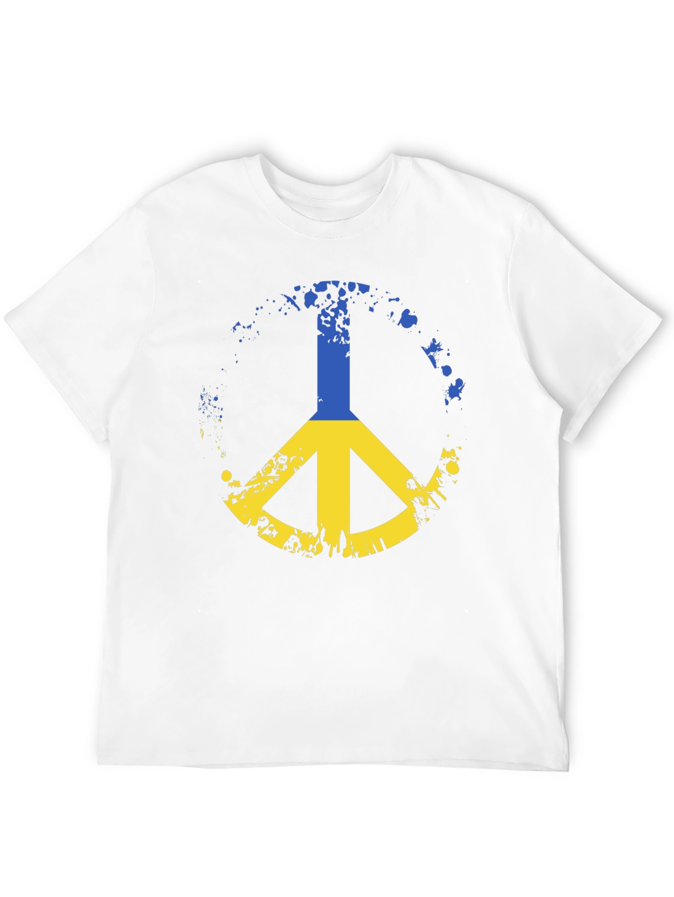Ukraine Peace Sign Black T-Shirt
