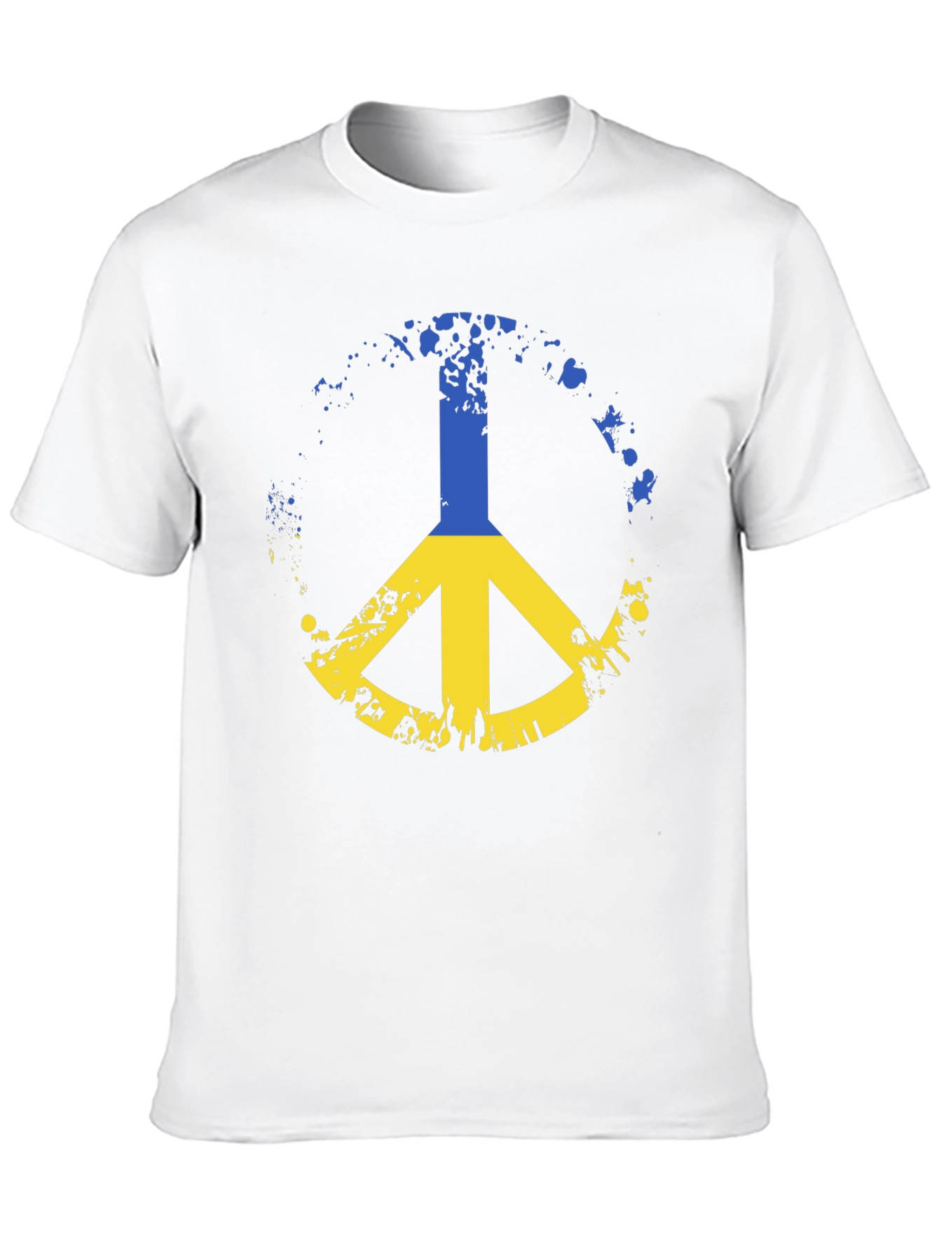 Ukraine Peace Sign Black T-Shirt