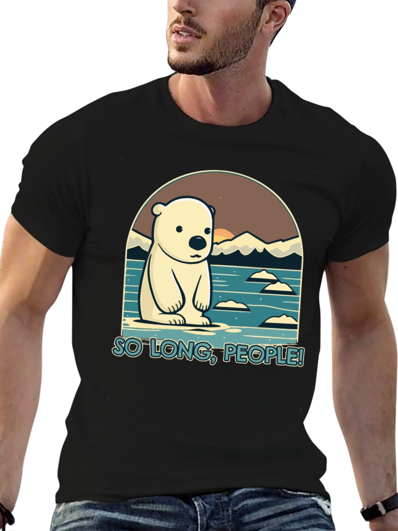 So Long People Polar Bear Graphic T-Shirt