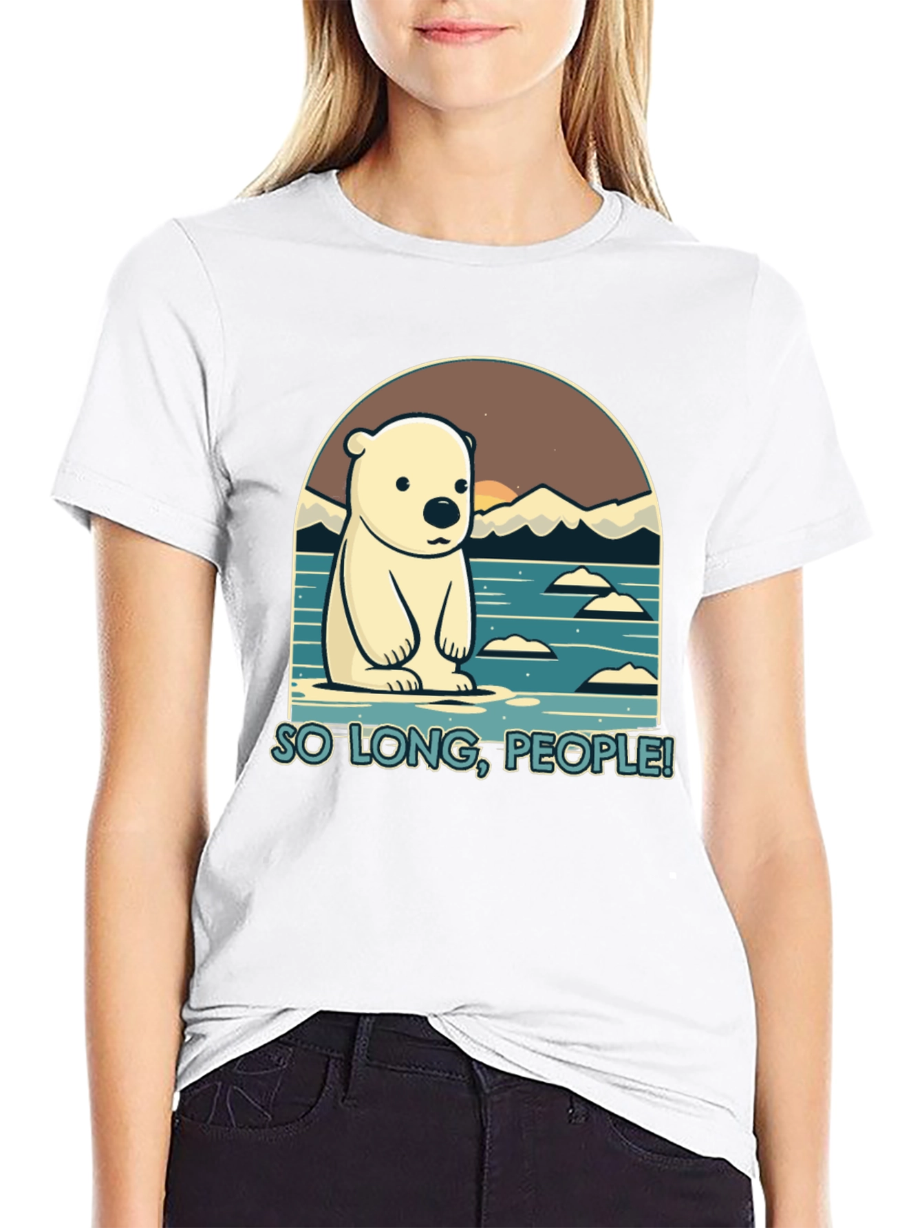 So Long People Polar Bear Graphic T-Shirt