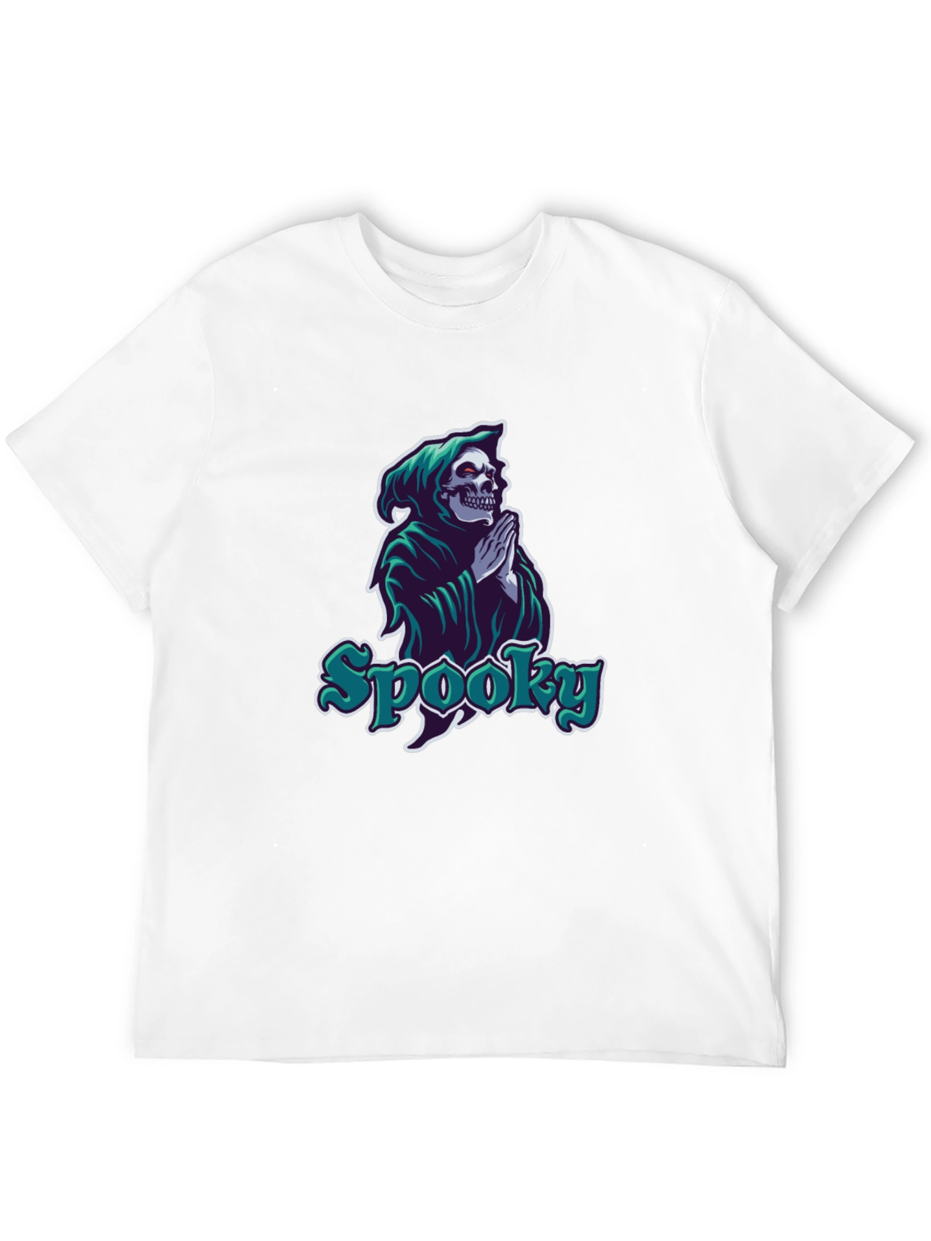 Spooky Skeleton Grim Reaper Graphic T-Shirt