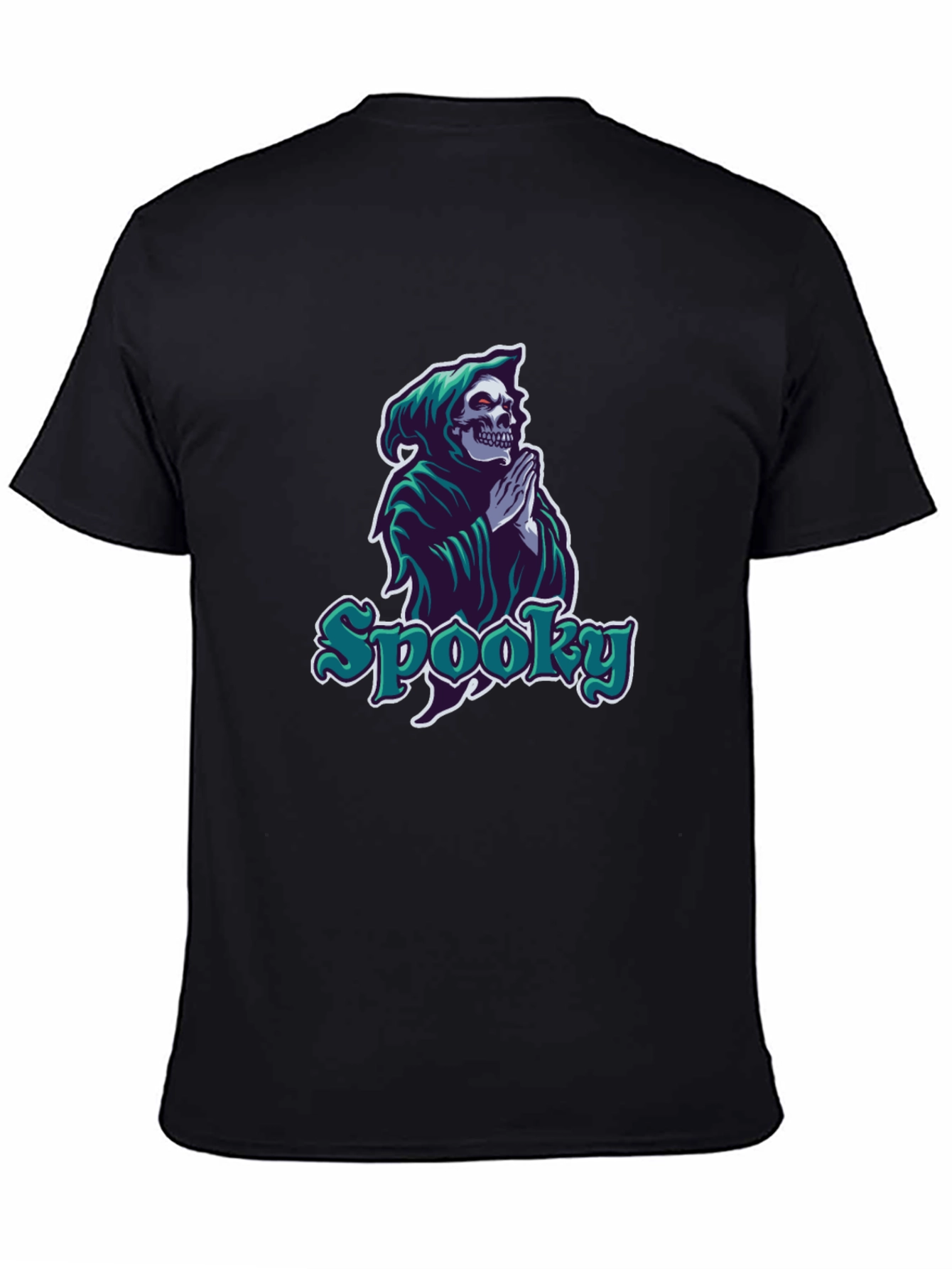 Spooky Skeleton Grim Reaper Graphic T-Shirt