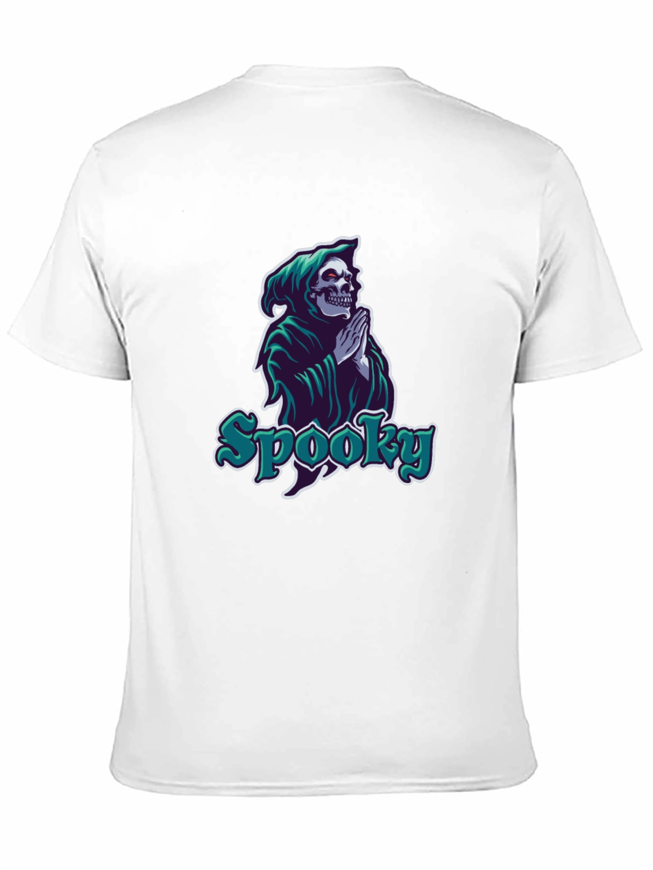 Spooky Skeleton Grim Reaper Graphic T-Shirt